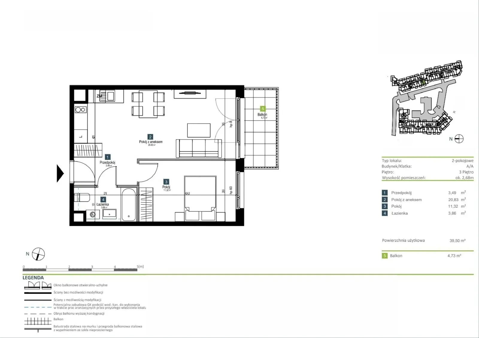 Floor plan: Apartment no. AA0310