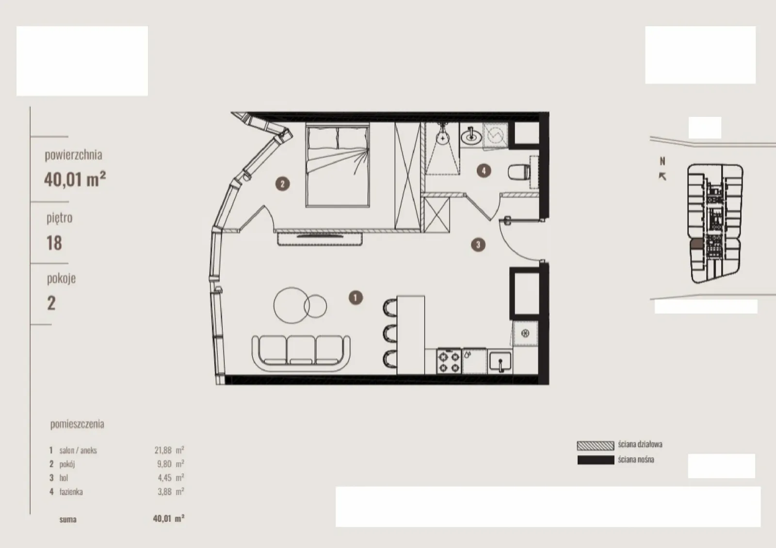 Floor plan: Apartment no. B/18.16