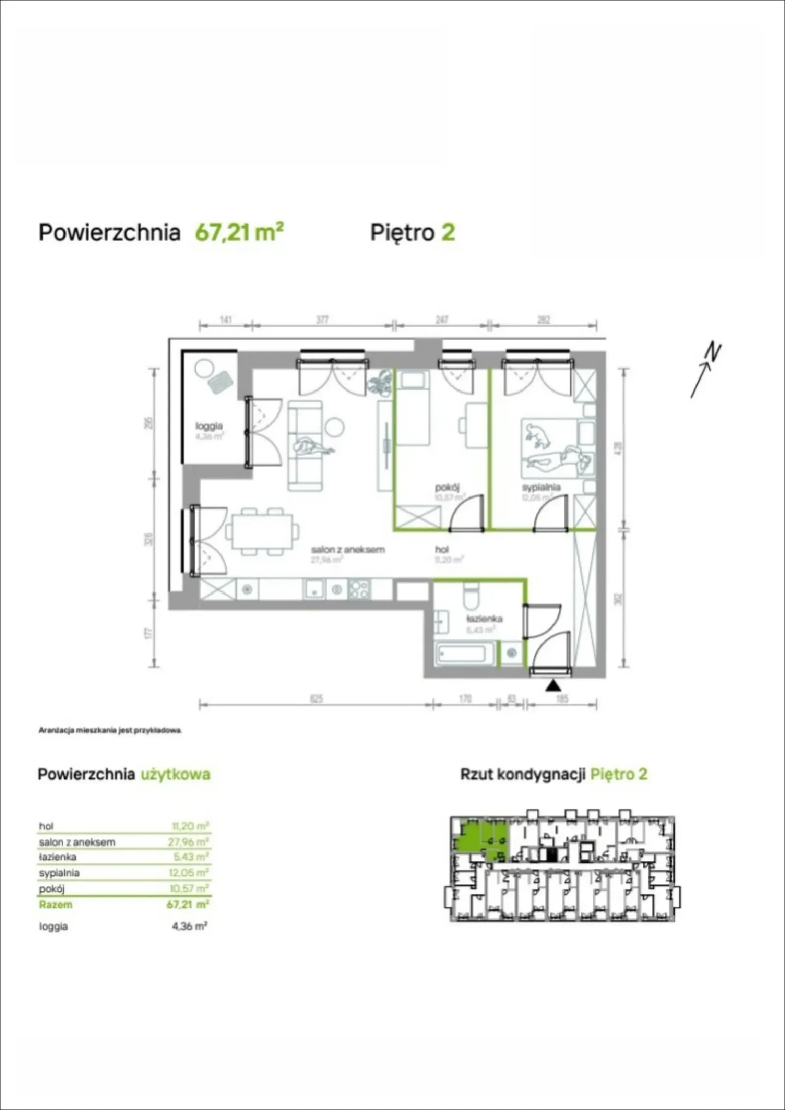 Floor plan: Apartment no. 2/A/11