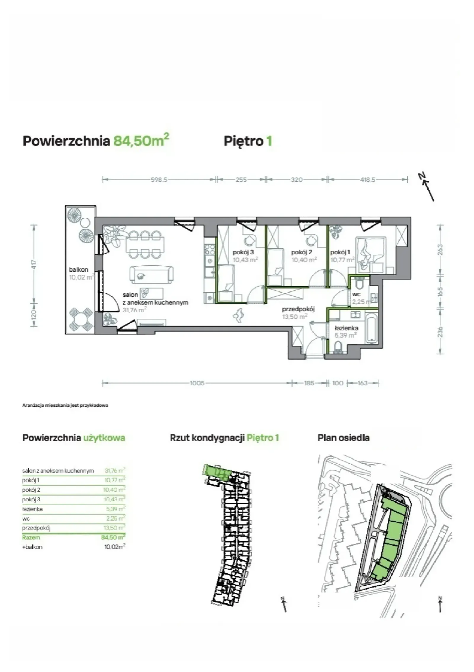 Floor plan: Apartment no. A/KL1/1/01