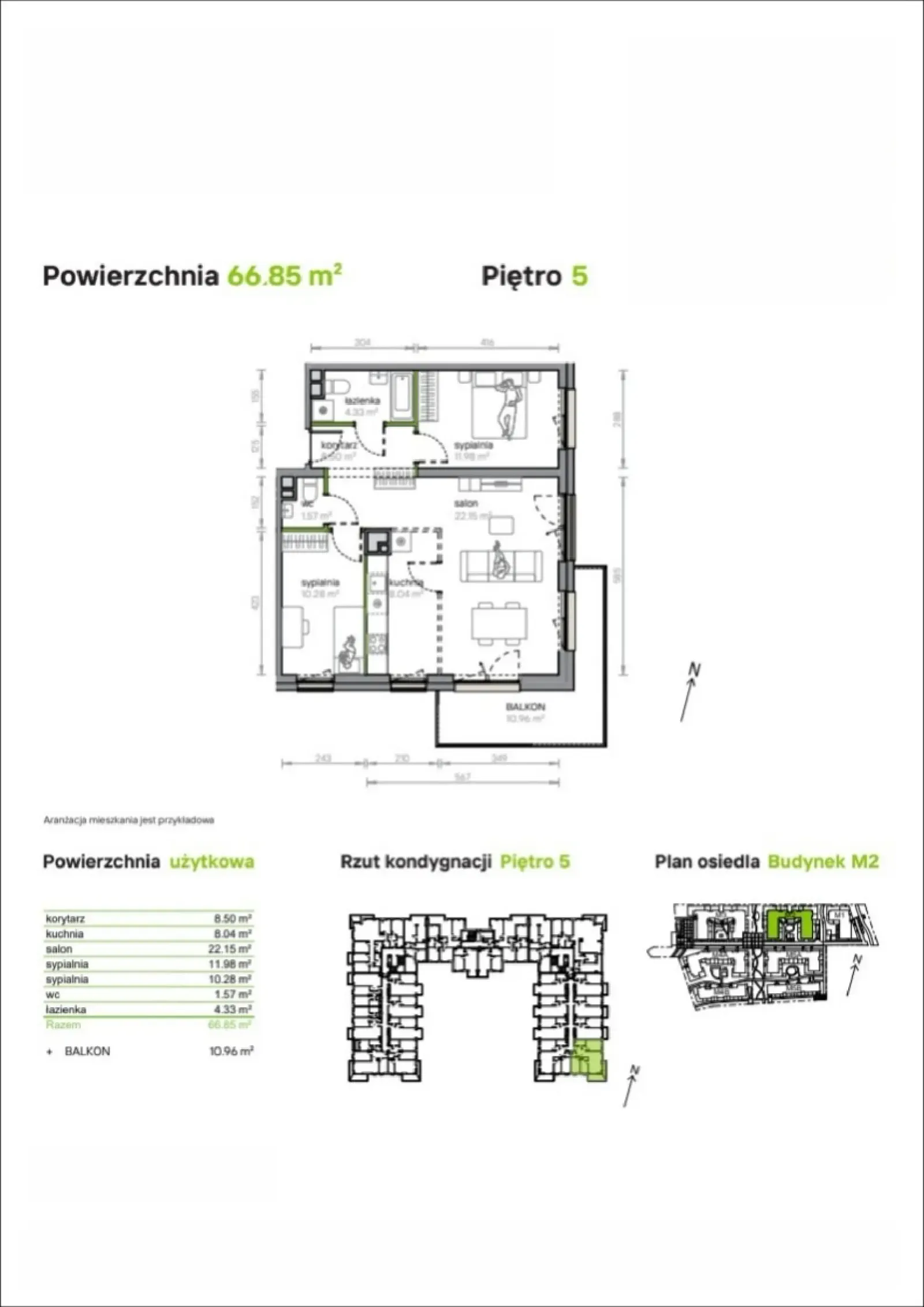 Floor plan: Apartment no. M2/3/5/57