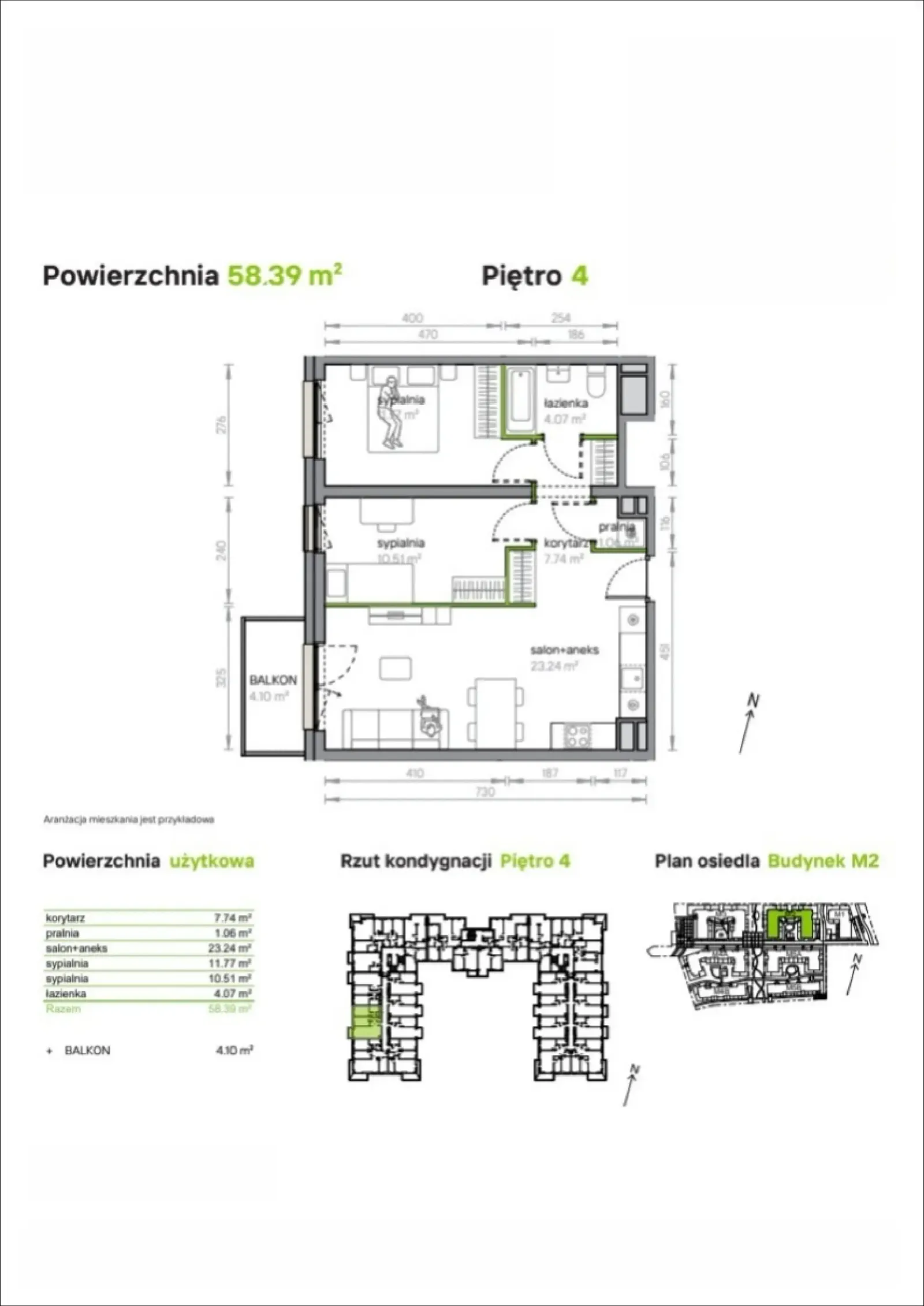 Floor plan: Apartment no. M2/1/4/45