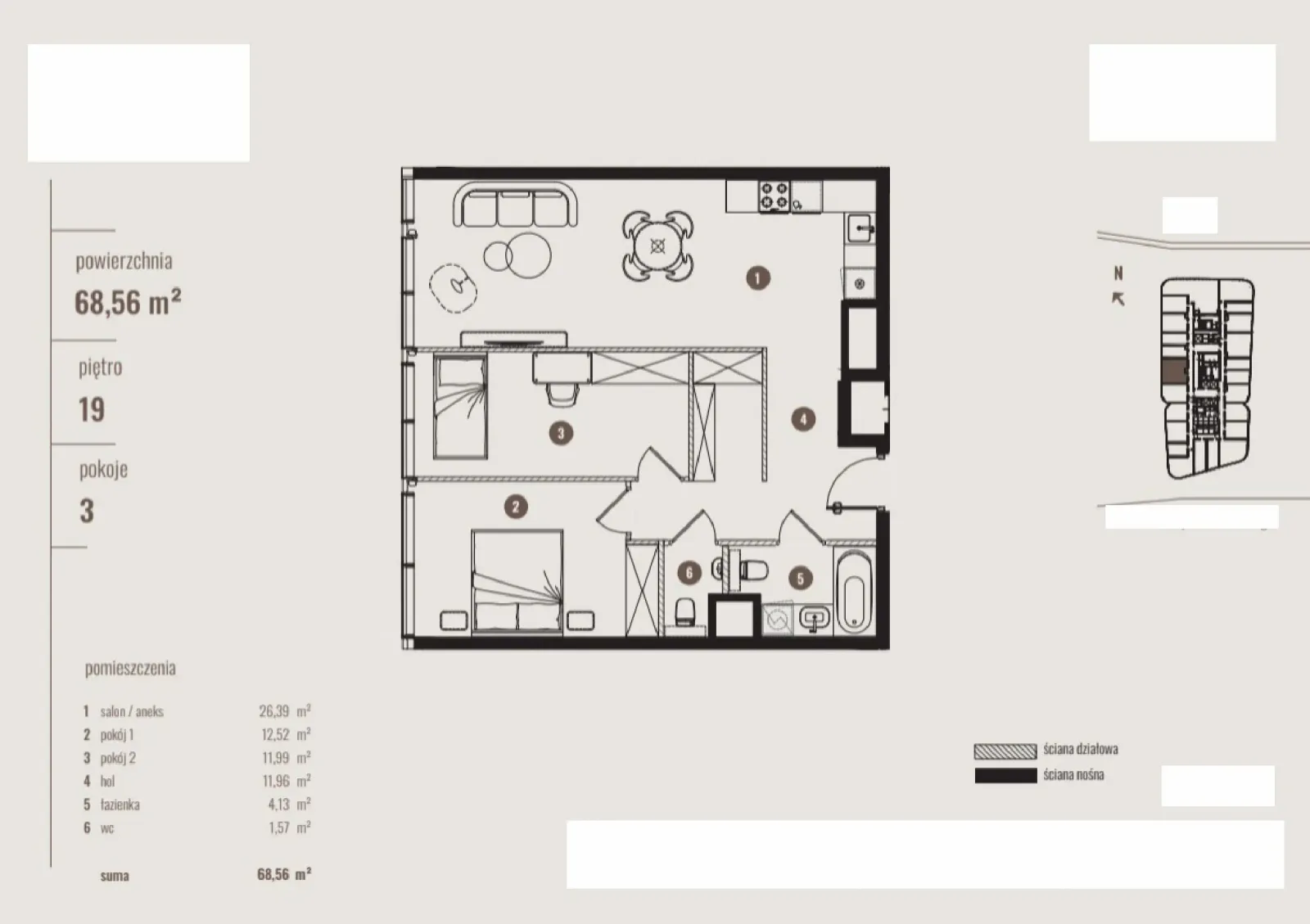 Floor plan: Apartment no. B/19.18
