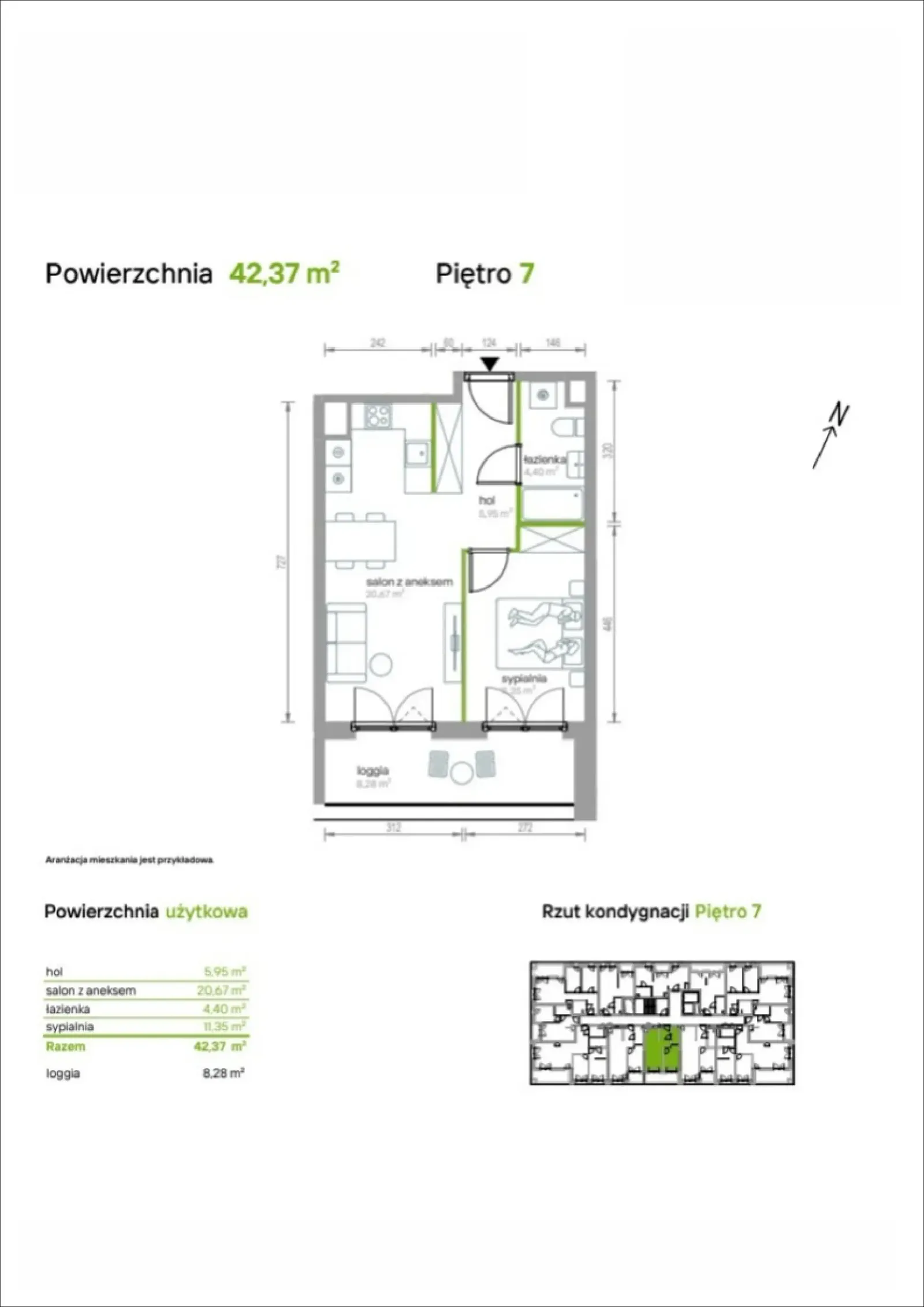 Floor plan: Apartment no. 7/A/03