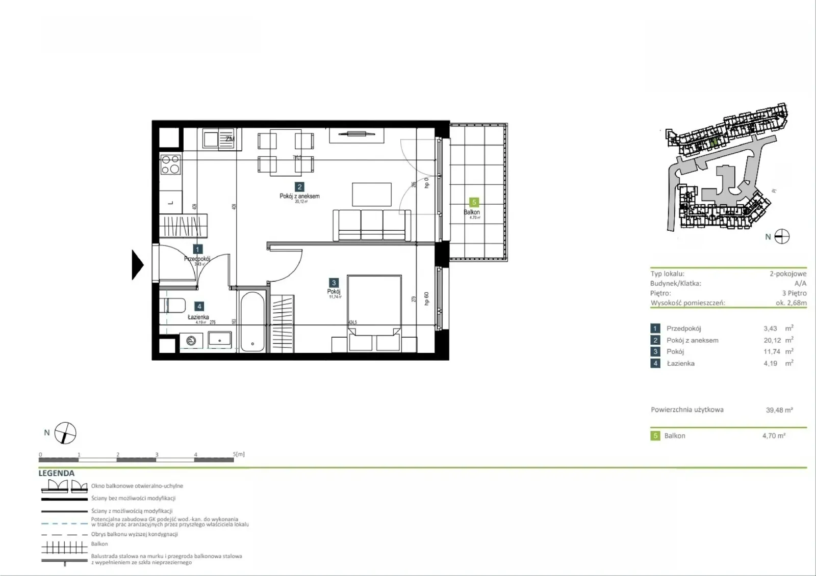 Floor plan: Apartment no. AA0311