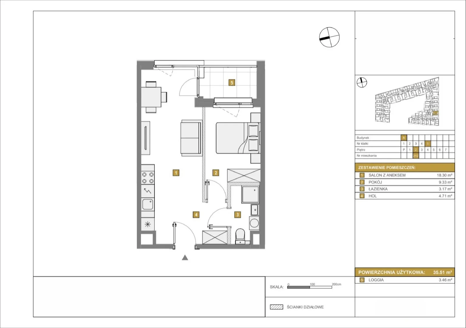 Floor plan: Apartment no. A212