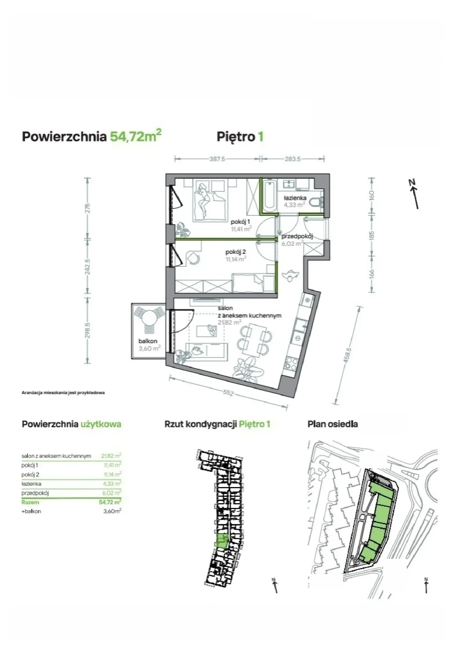 Floor plan: Apartment no. A/KL2/1/11