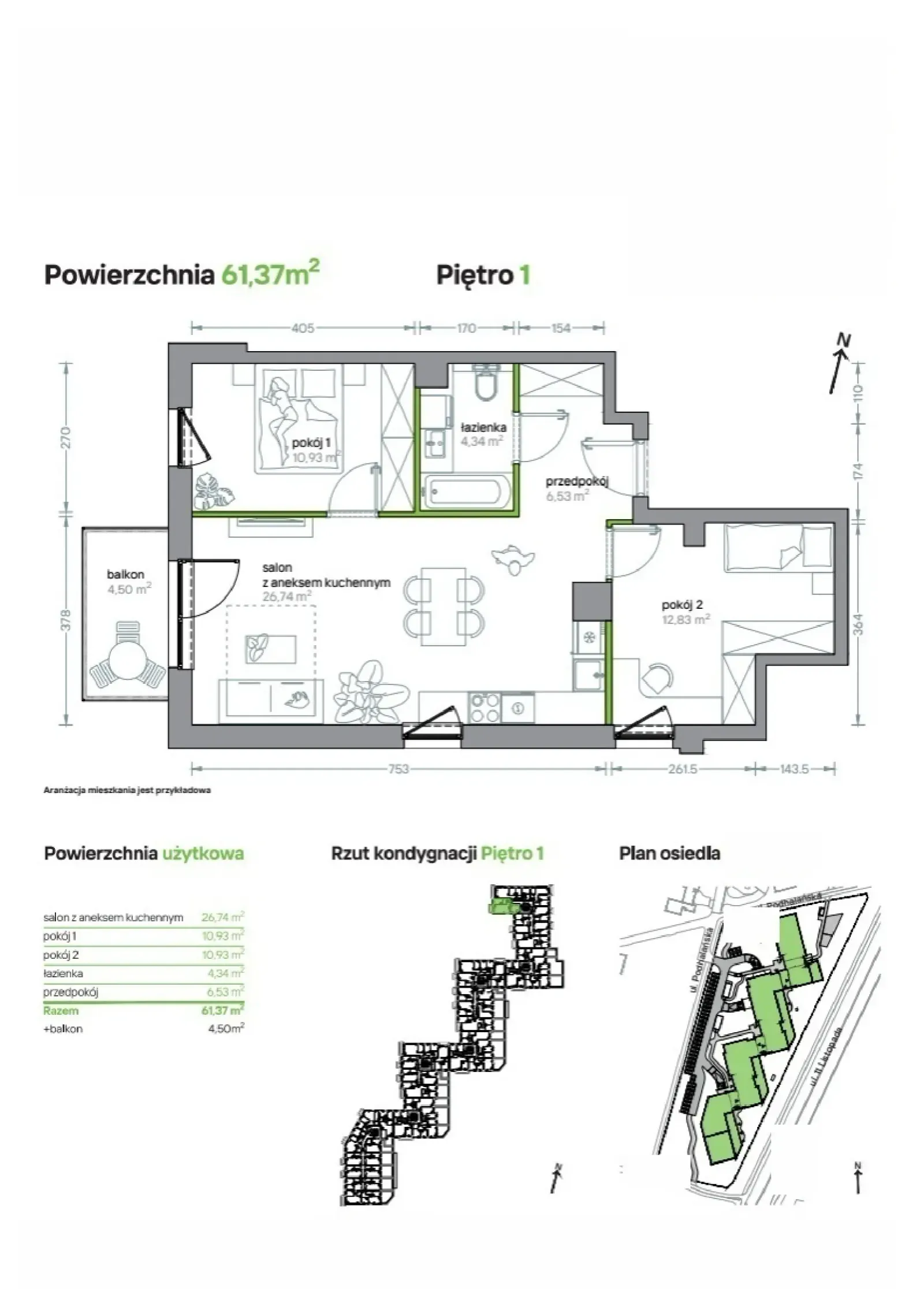 Floor plan: Apartment no. B/KL1/1/01