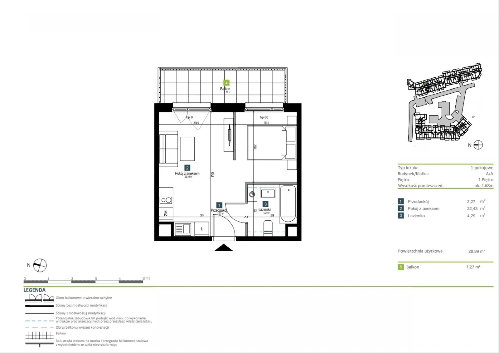 Floor plan: Apartment no. AA0106