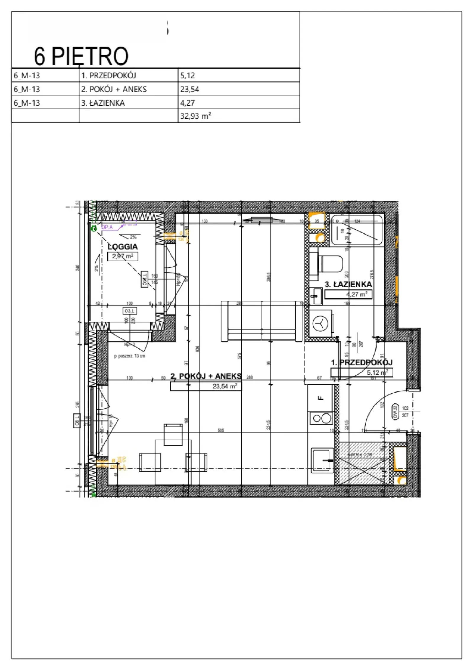 Floor plan: Apartment no. B68