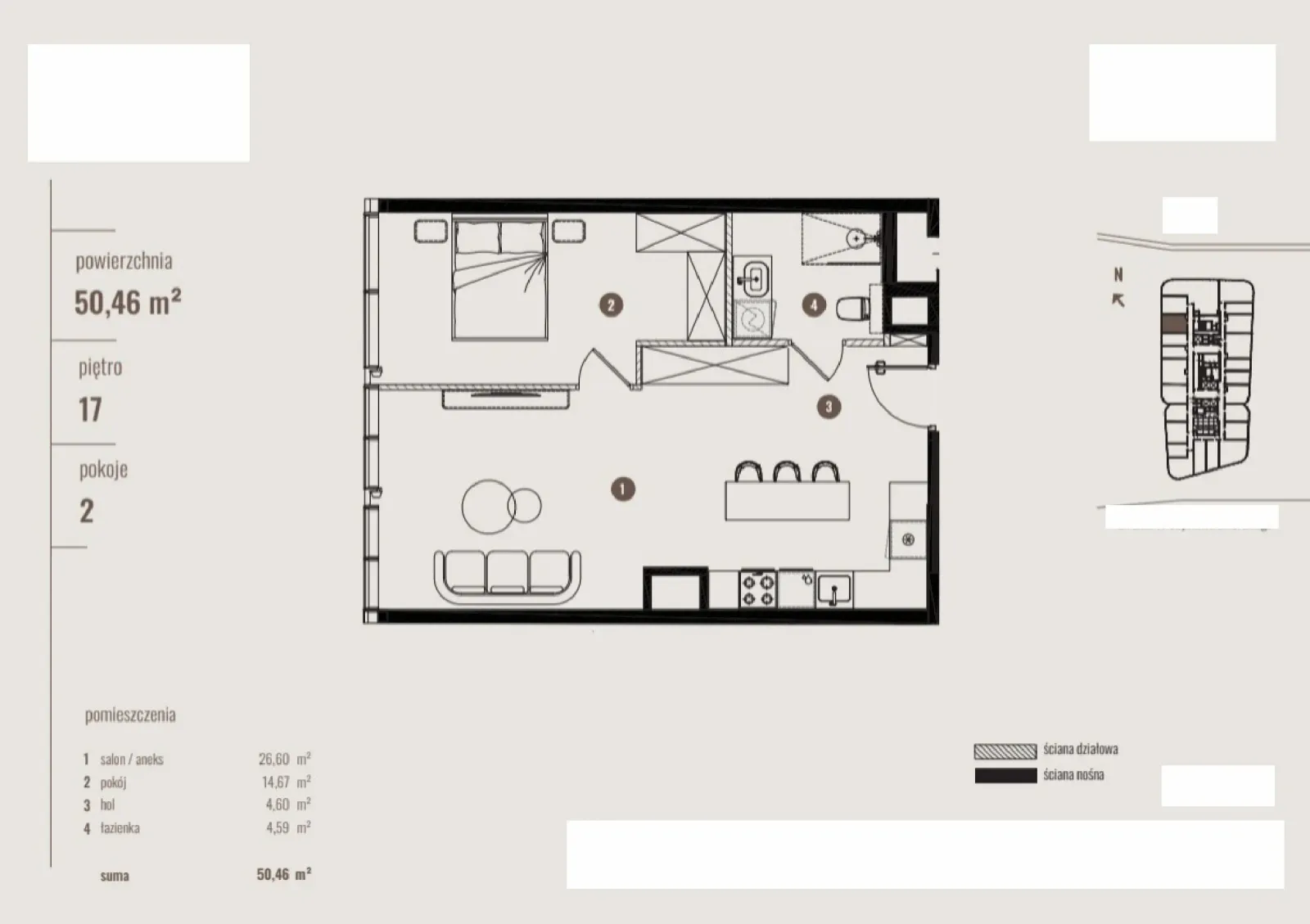 Floor plan: Apartment no. B/17.21