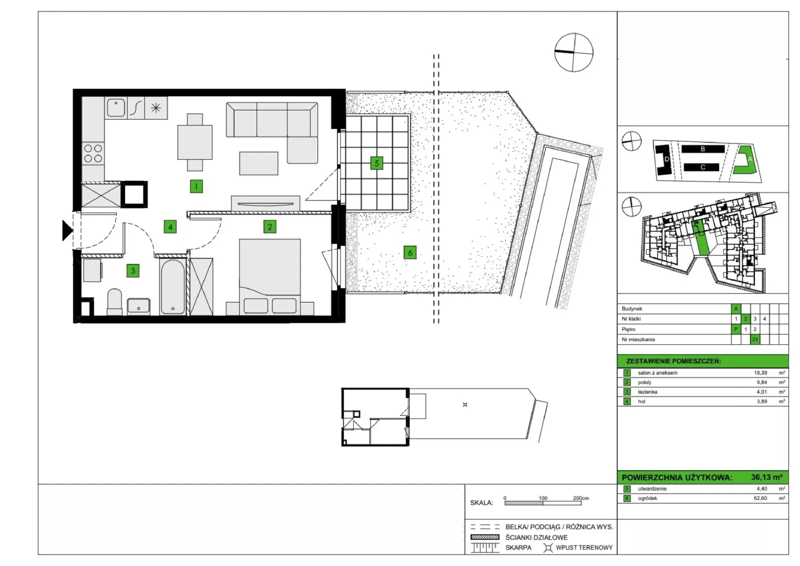 Floor plan: Apartment no. A21