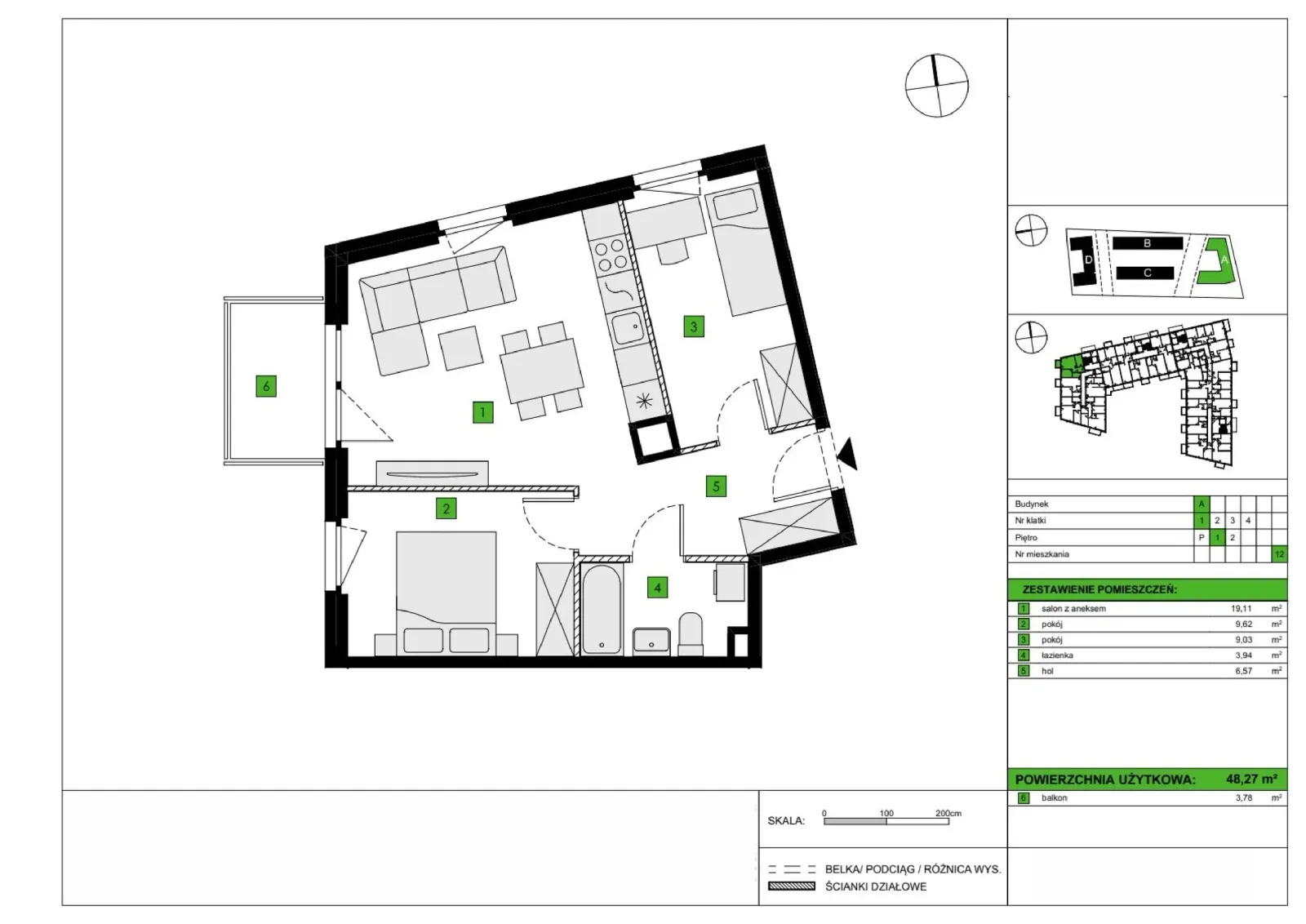 Floor plan: Apartment no. A12