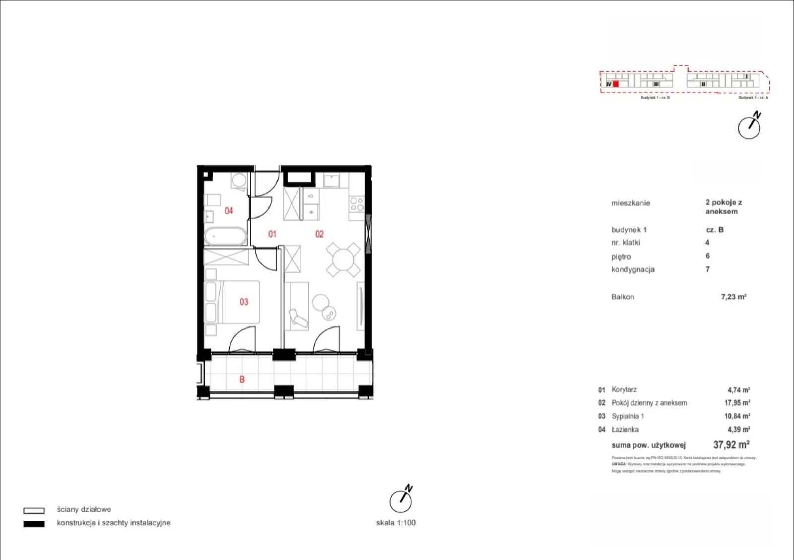 Floor plan: Apartment no. B/04/06/191