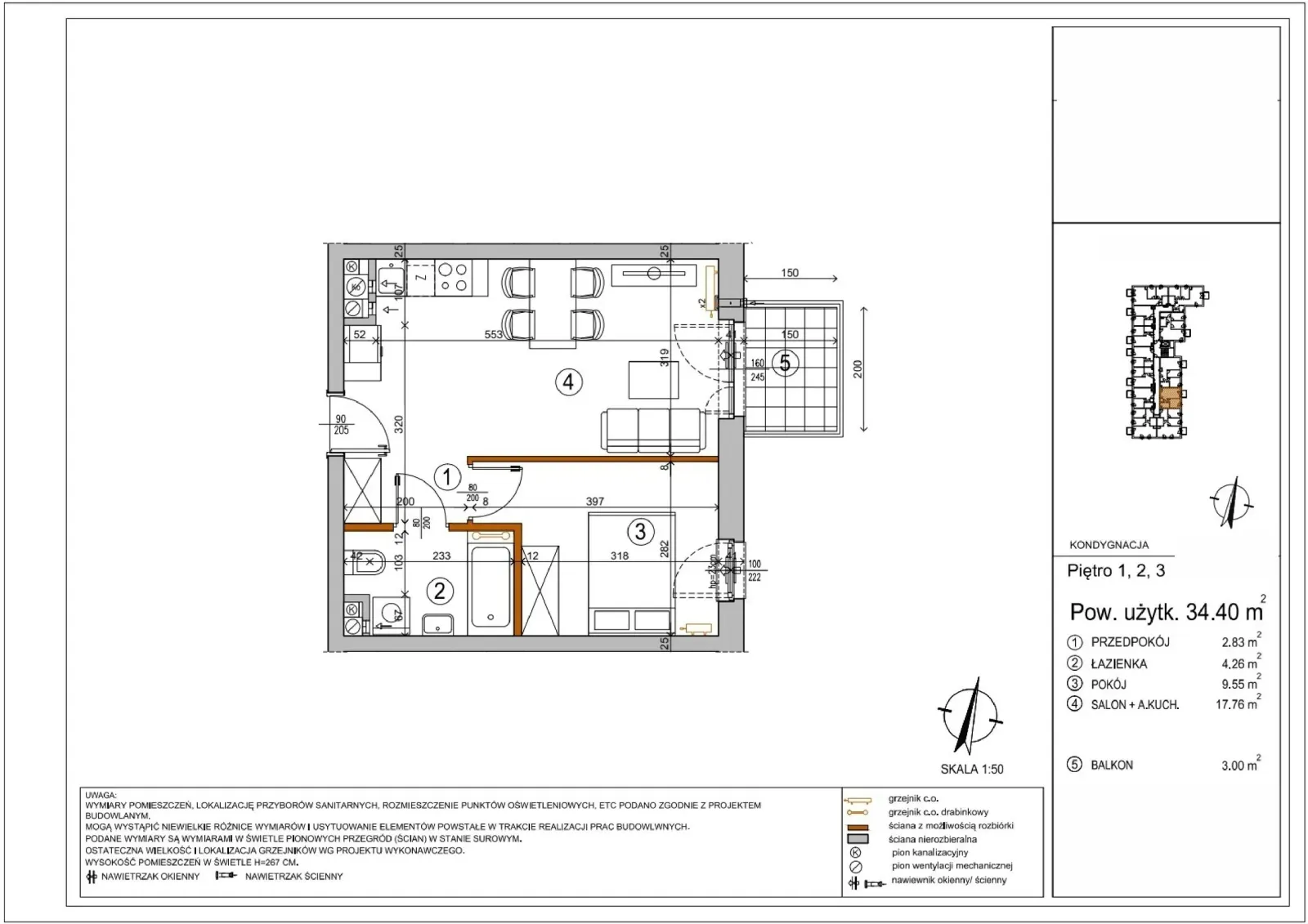 Floor plan: Apartment no. L2-37