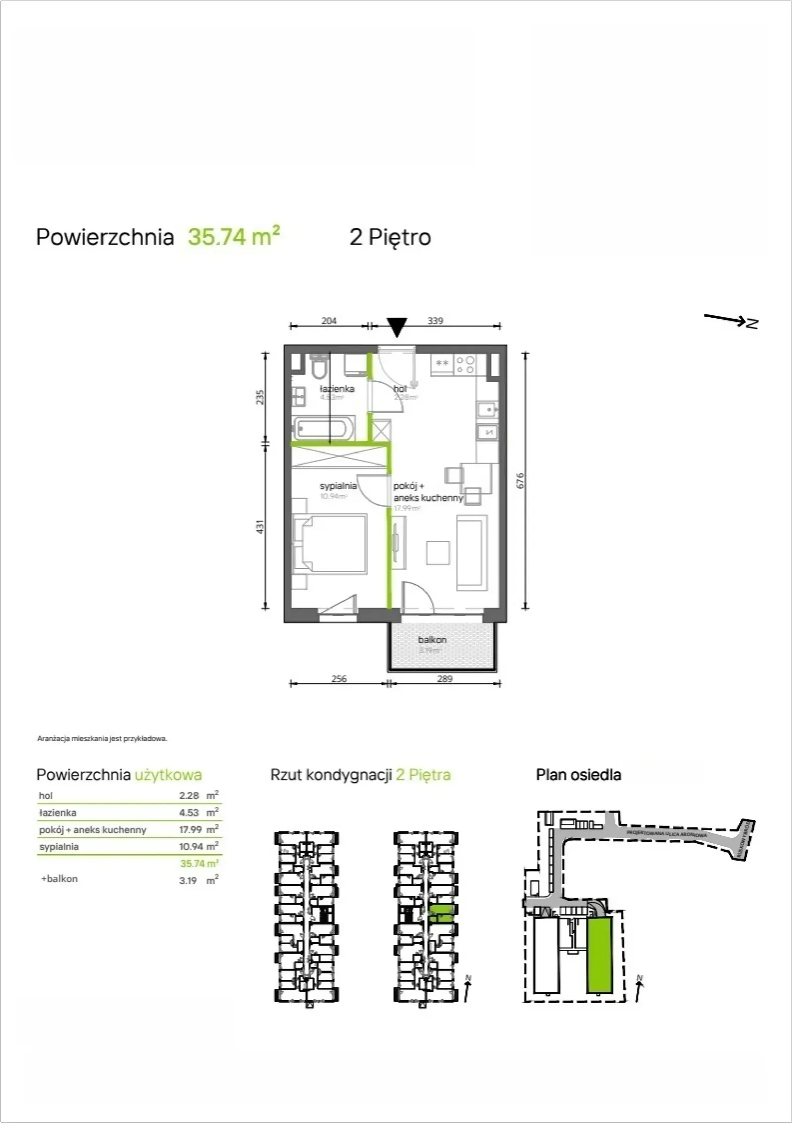 Floor plan: Apartment no. 2.2.32