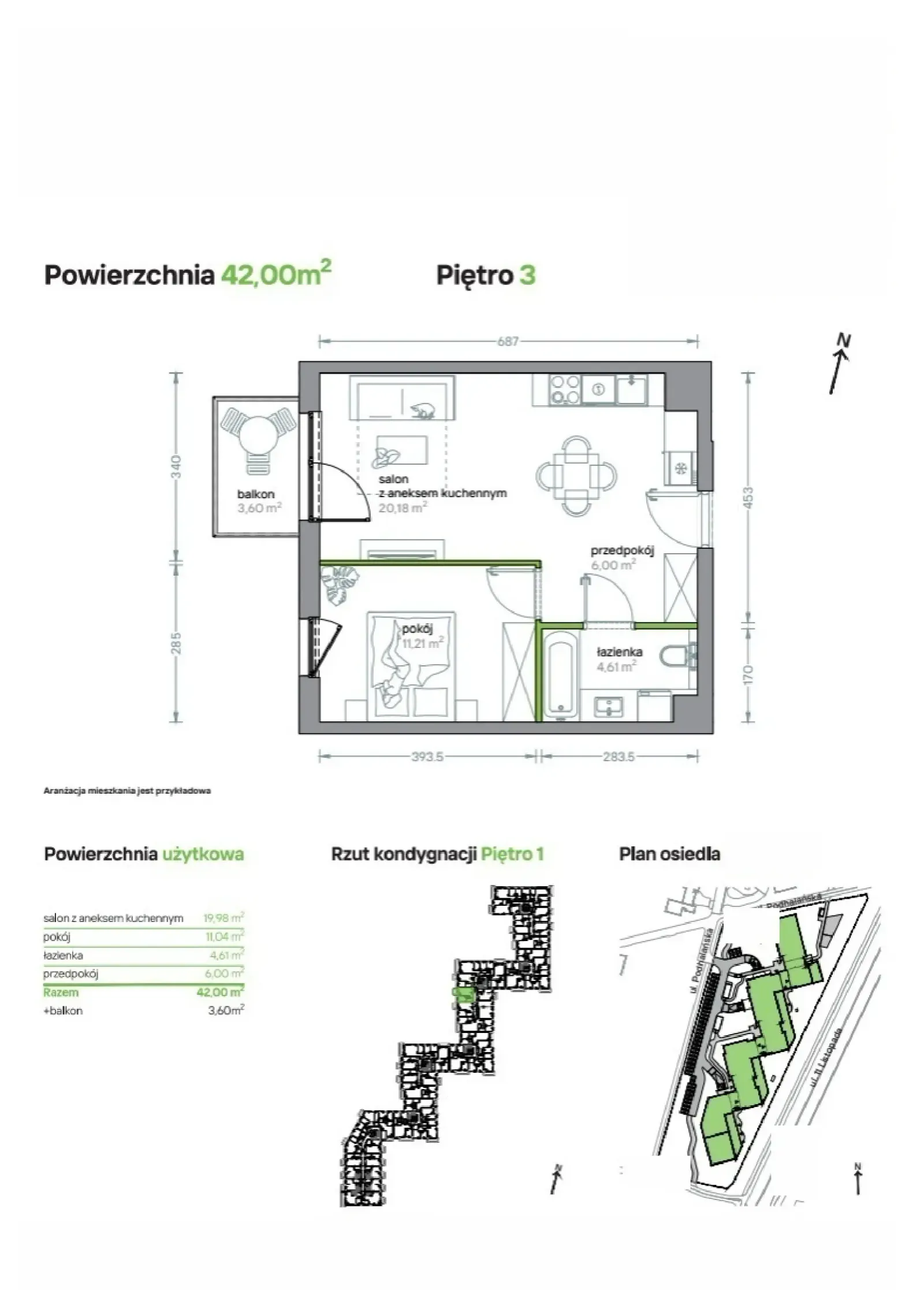 Floor plan: Apartment no. B/KL3/3/06