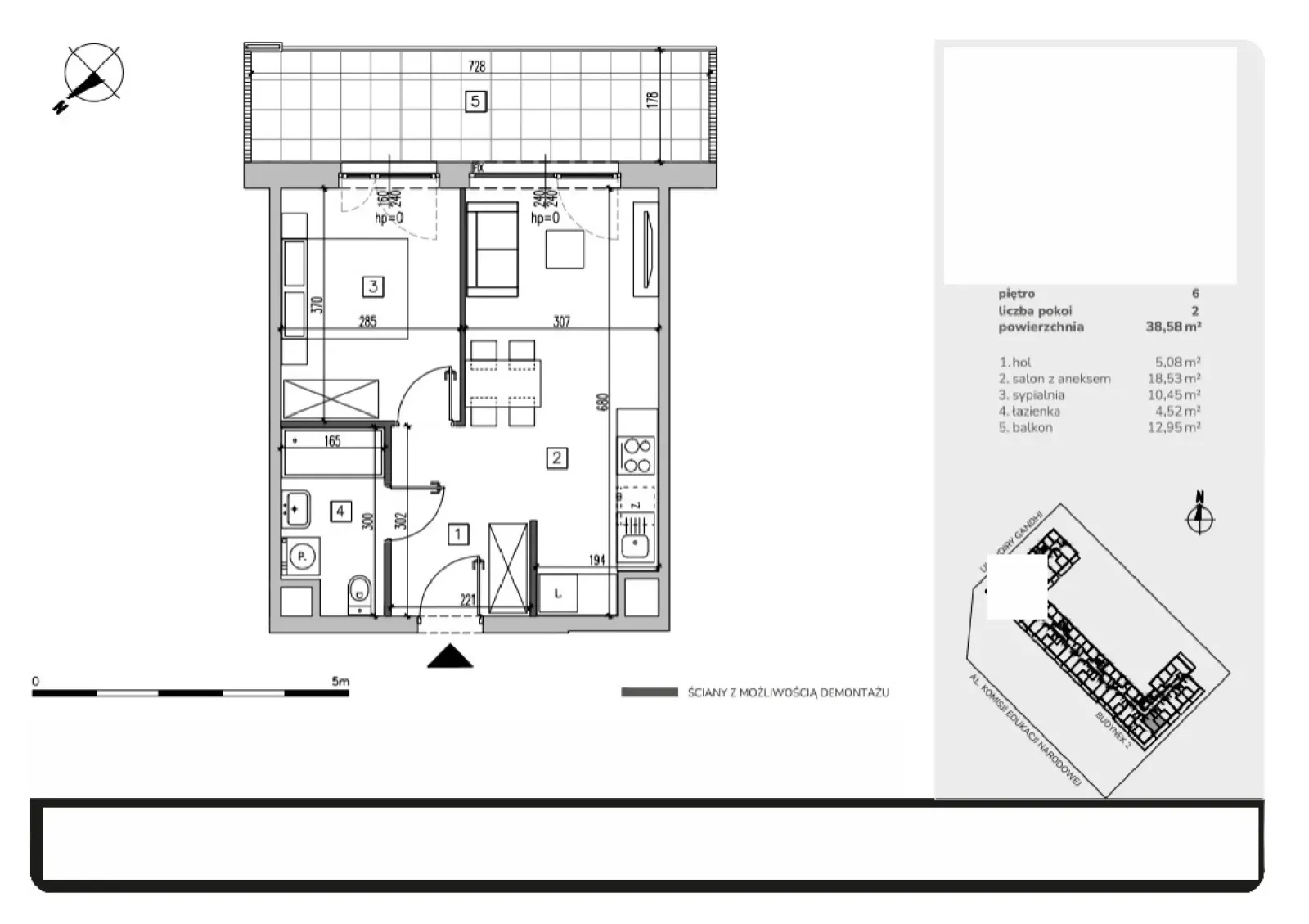Floor plan: Apartment no. MB143