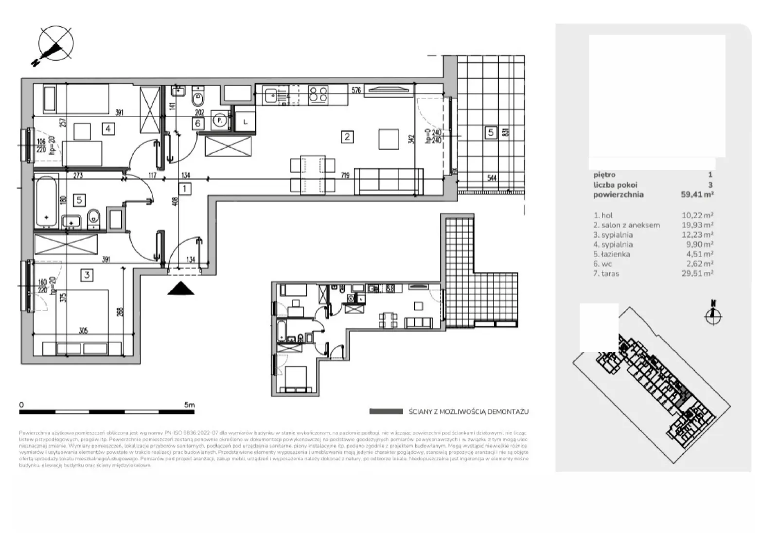 Floor plan: Apartment no. MA061