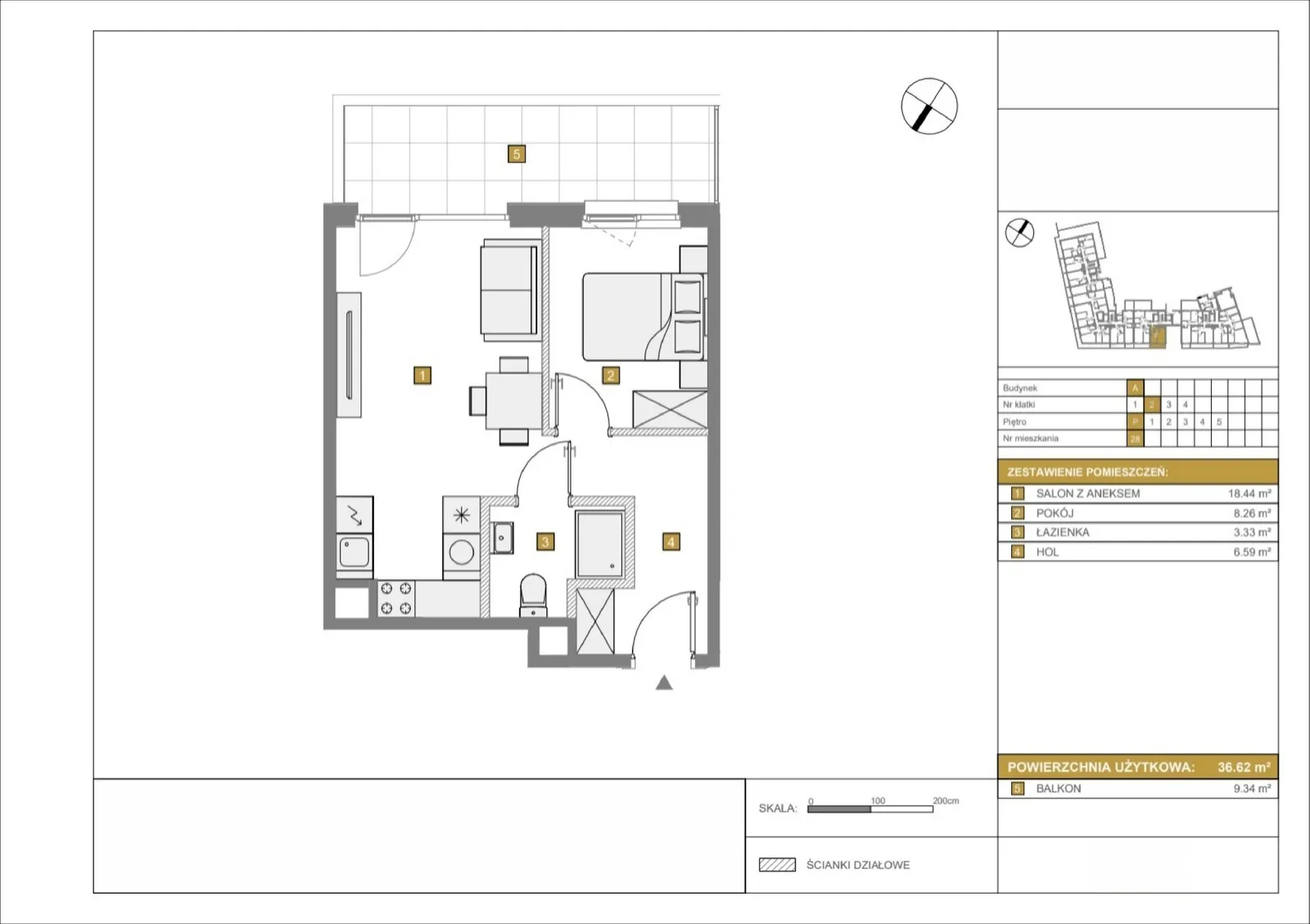 Floor plan: Apartment no. A28