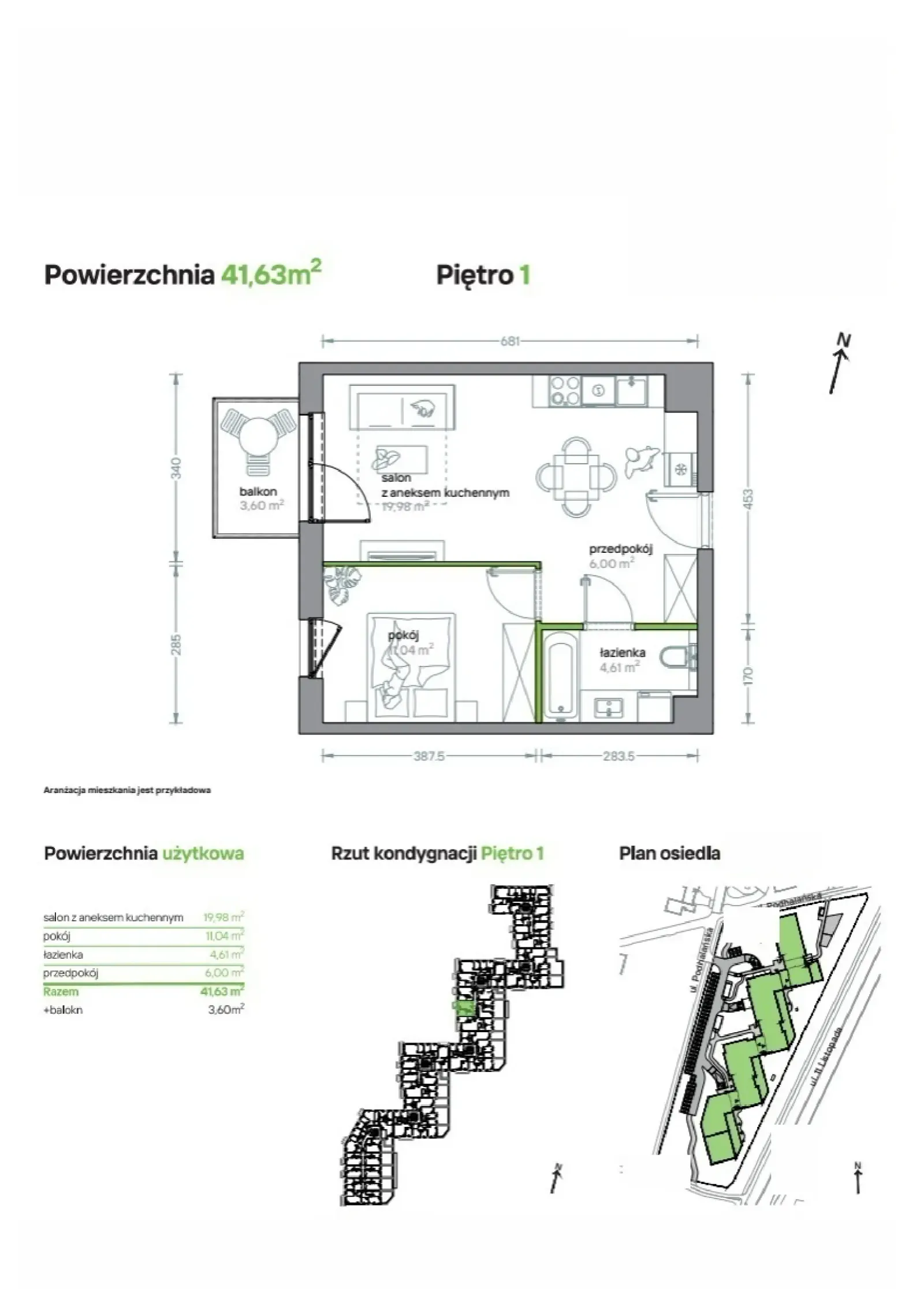 Floor plan: Apartment no. B/KL3/1/06