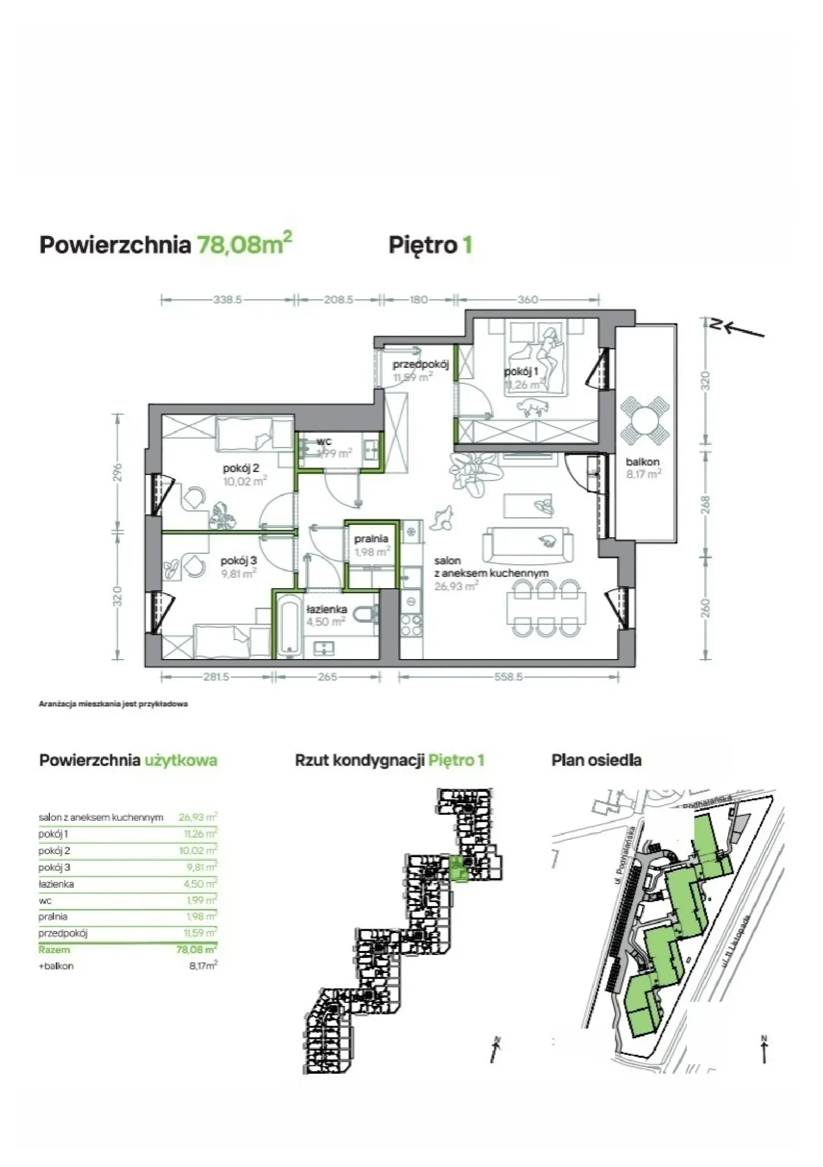 Floor plan: Apartment no. B/KL2/1/04