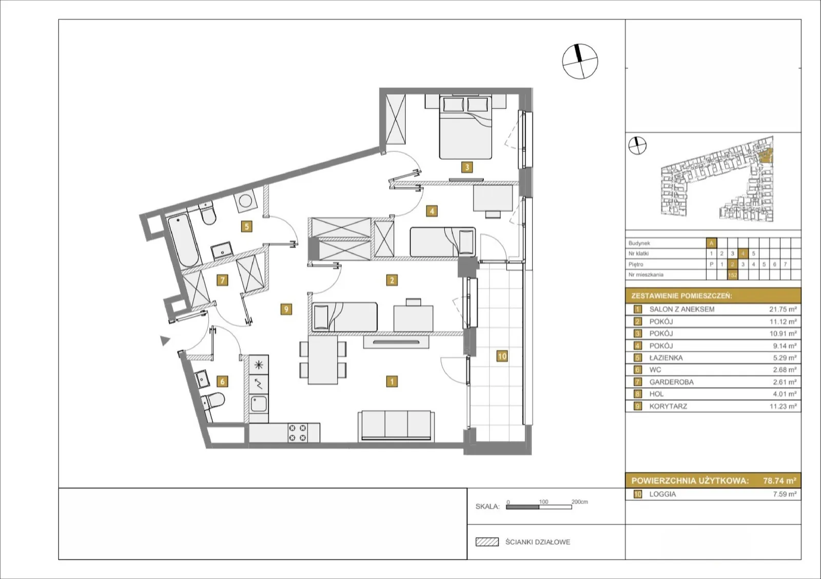 Floor plan: Apartment no. A152