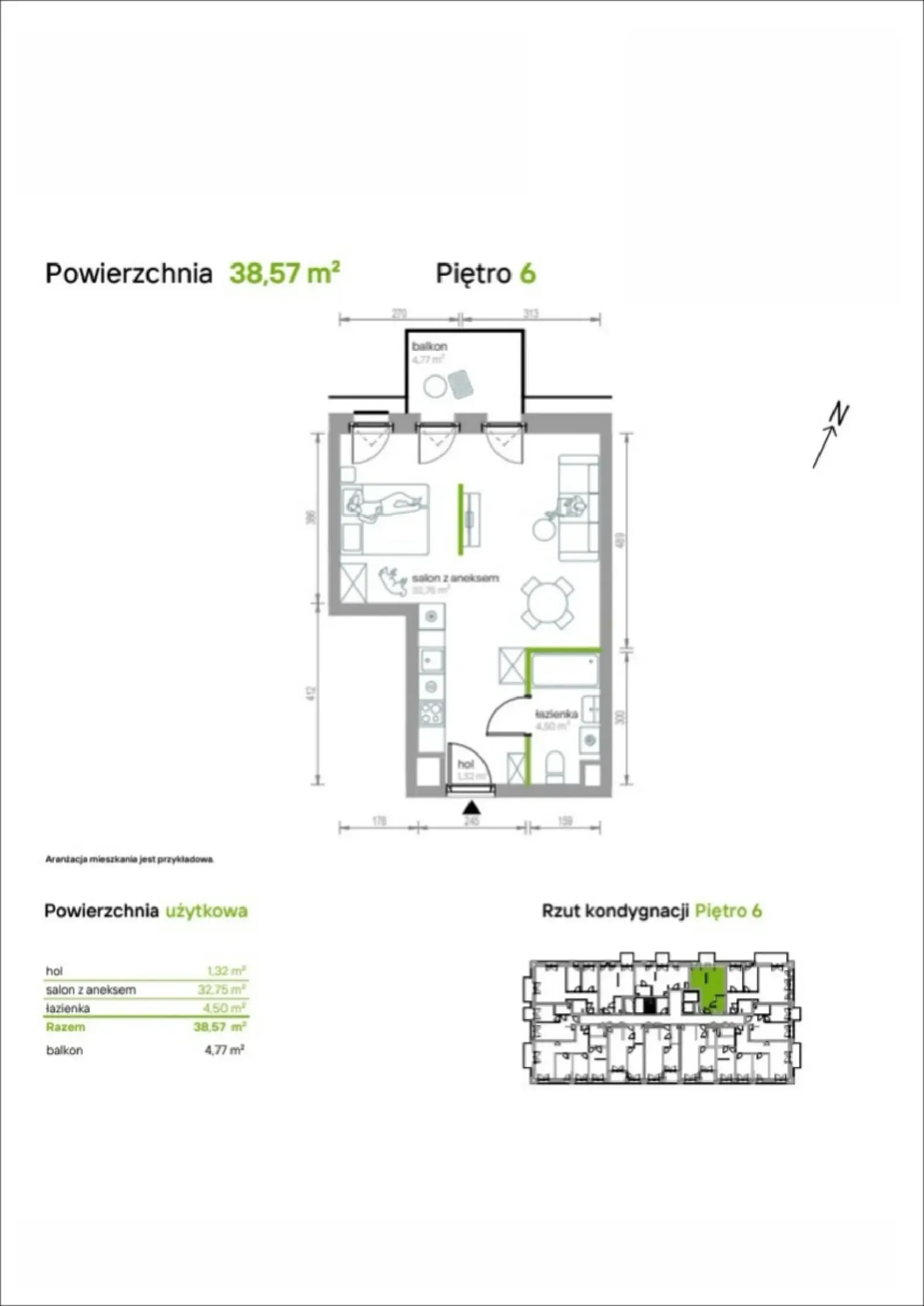 Floor plan: Apartment no. 6/A/08