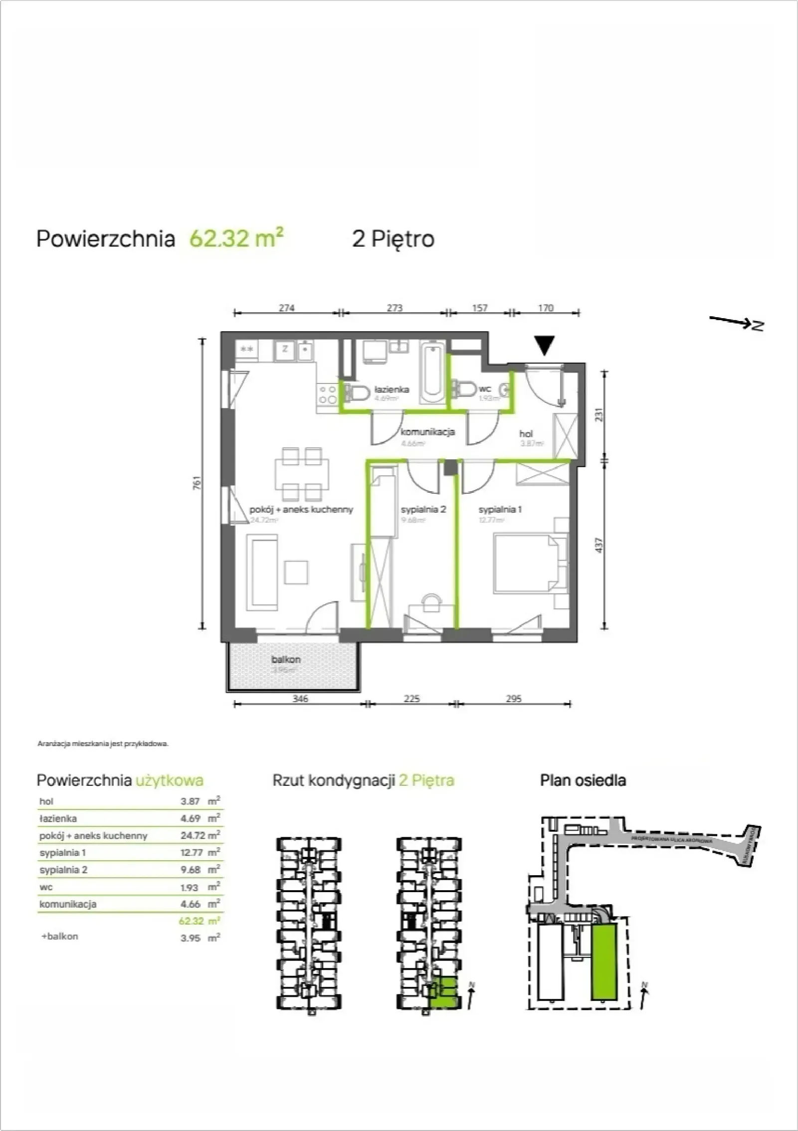 Floor plan: Apartment no. 2.2.35