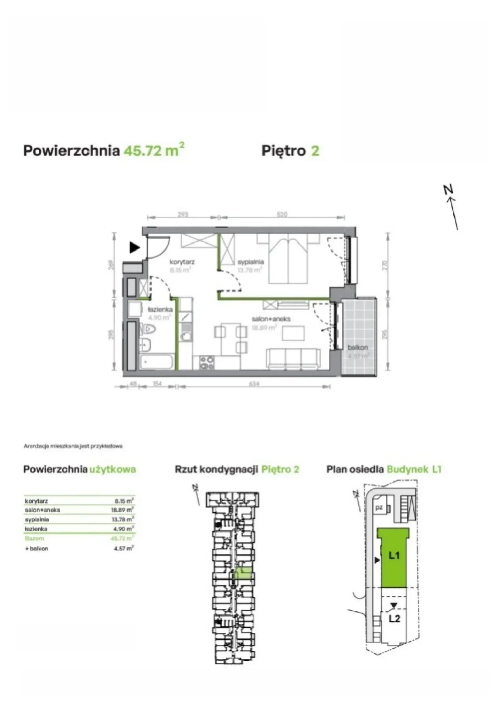 Floor plan: Apartment no. L1/2/20