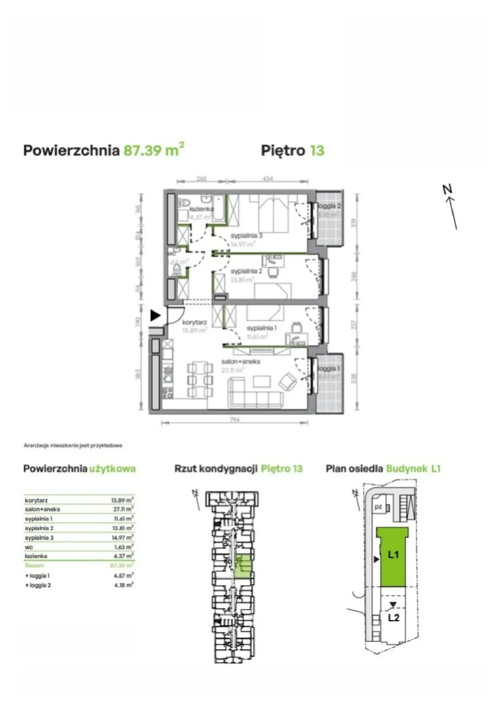 Floor plan: Apartment no. L1/13/130