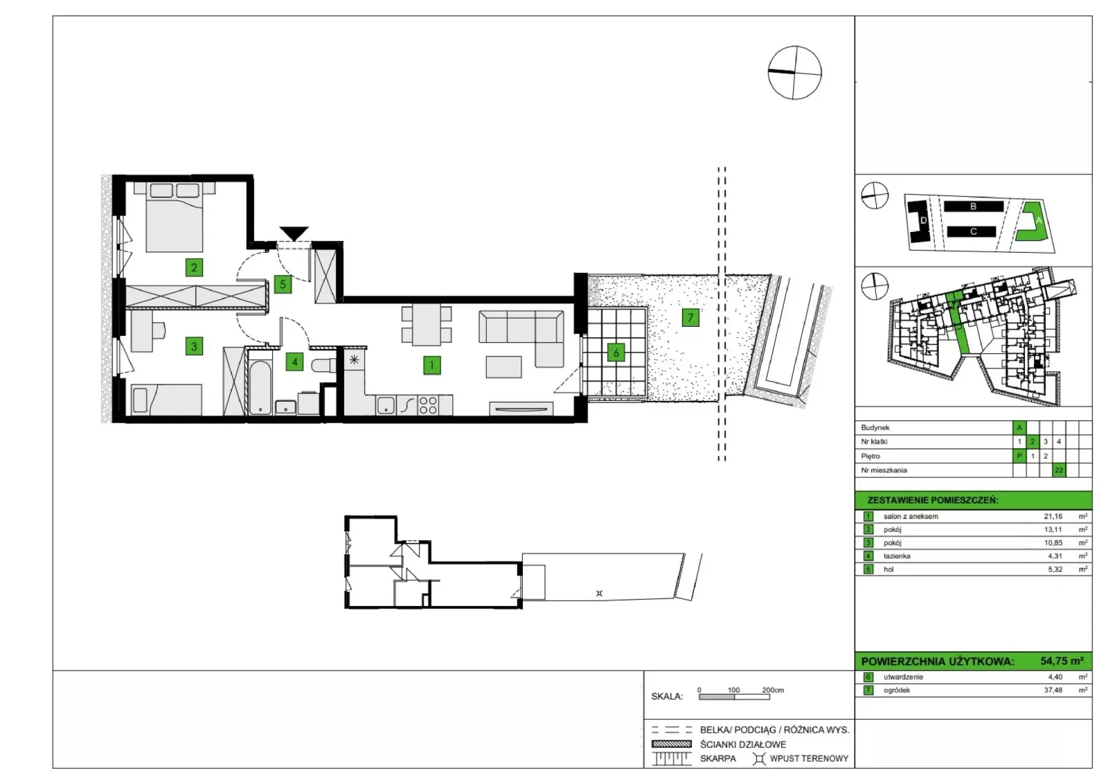 Floor plan: Apartment no. A22