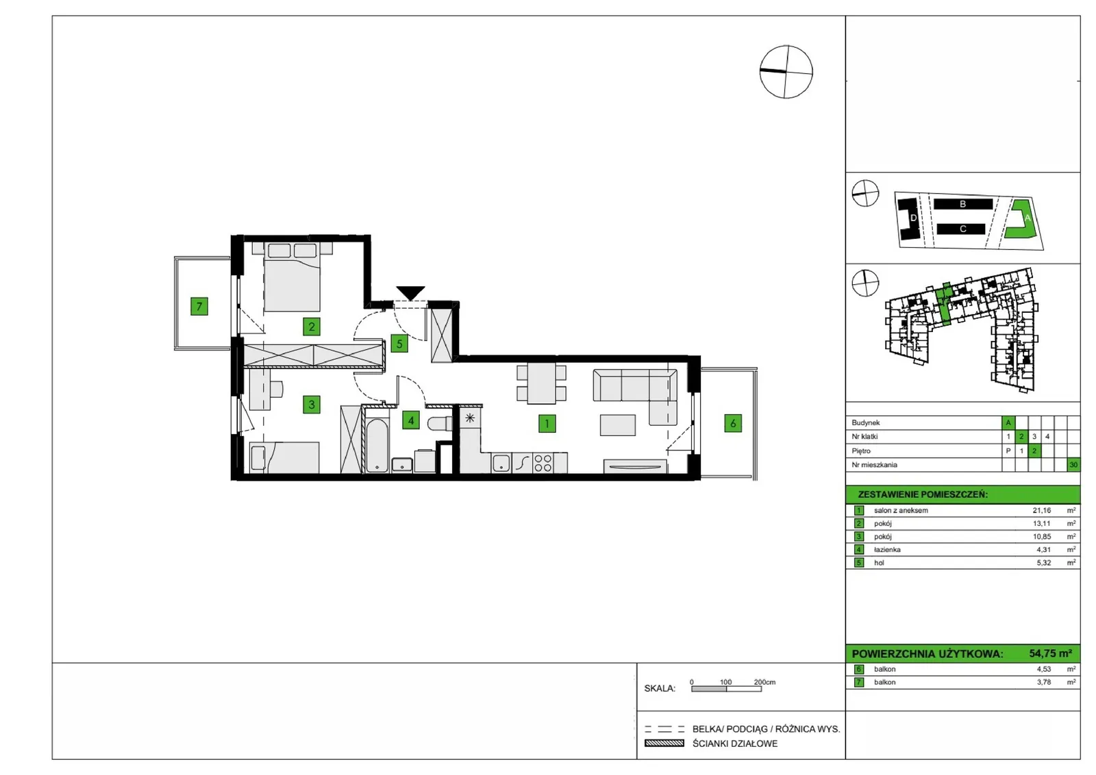 Floor plan: Apartment no. A30