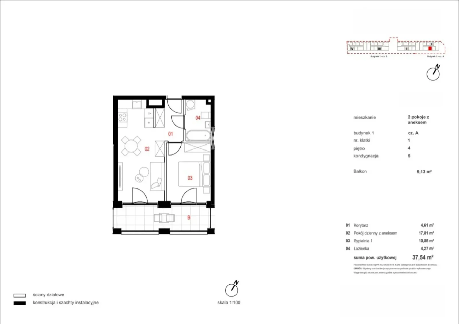 Floor plan: Apartment no. A/01/04/024