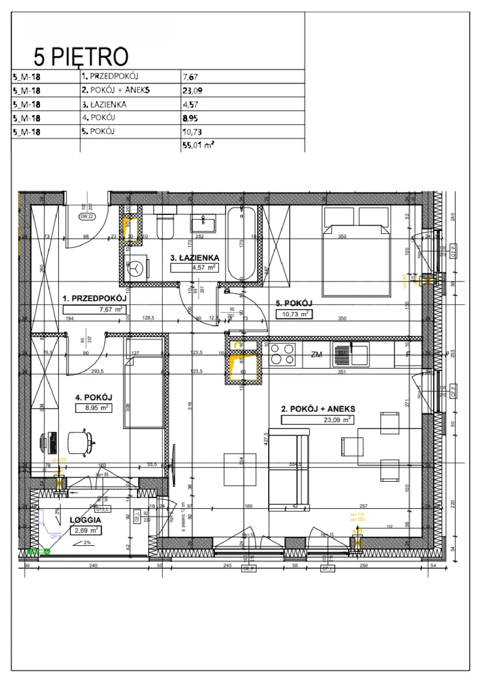 Floor plan: Apartment no. B60