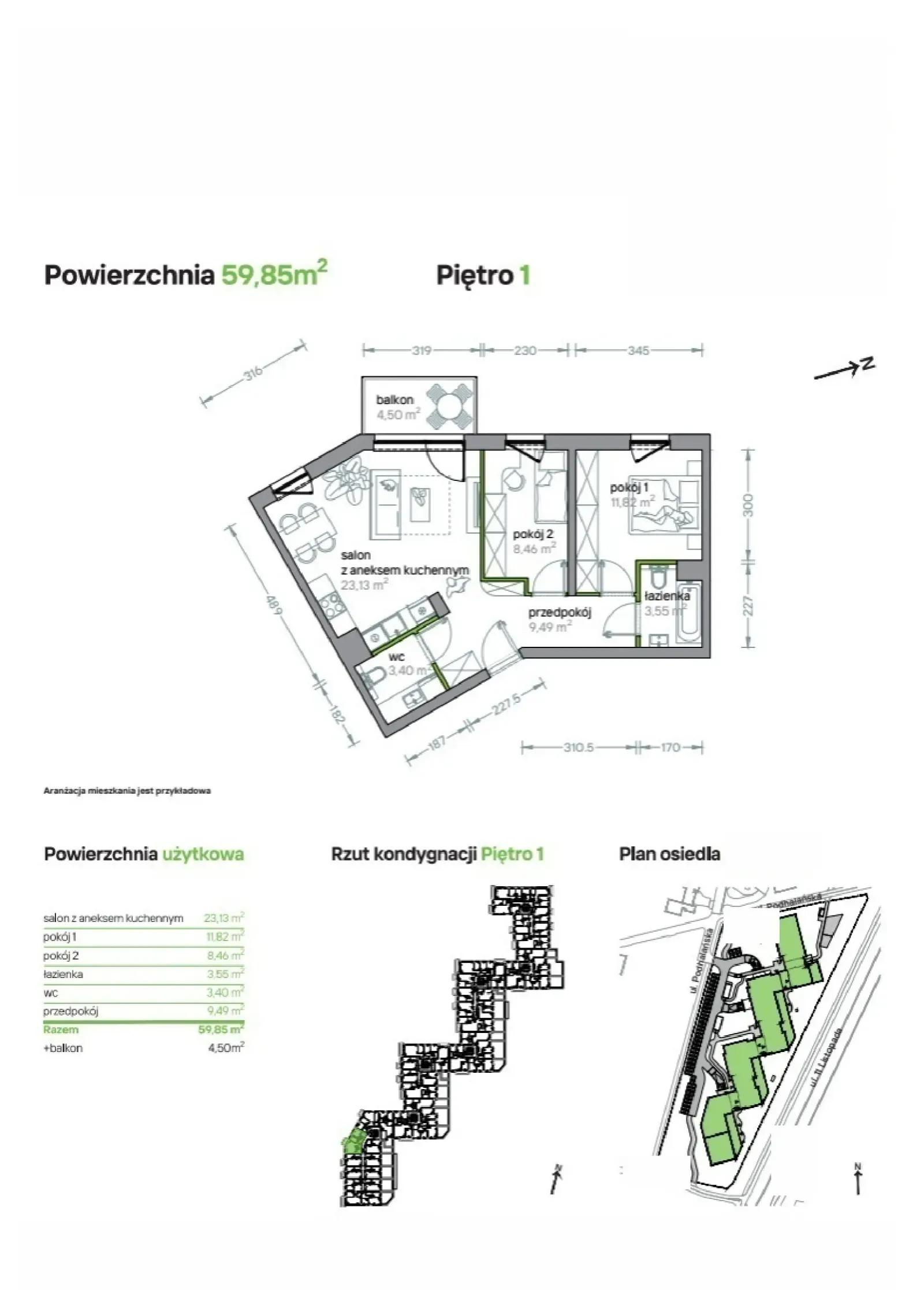 Floor plan: Apartment no. B/KL7/1/11