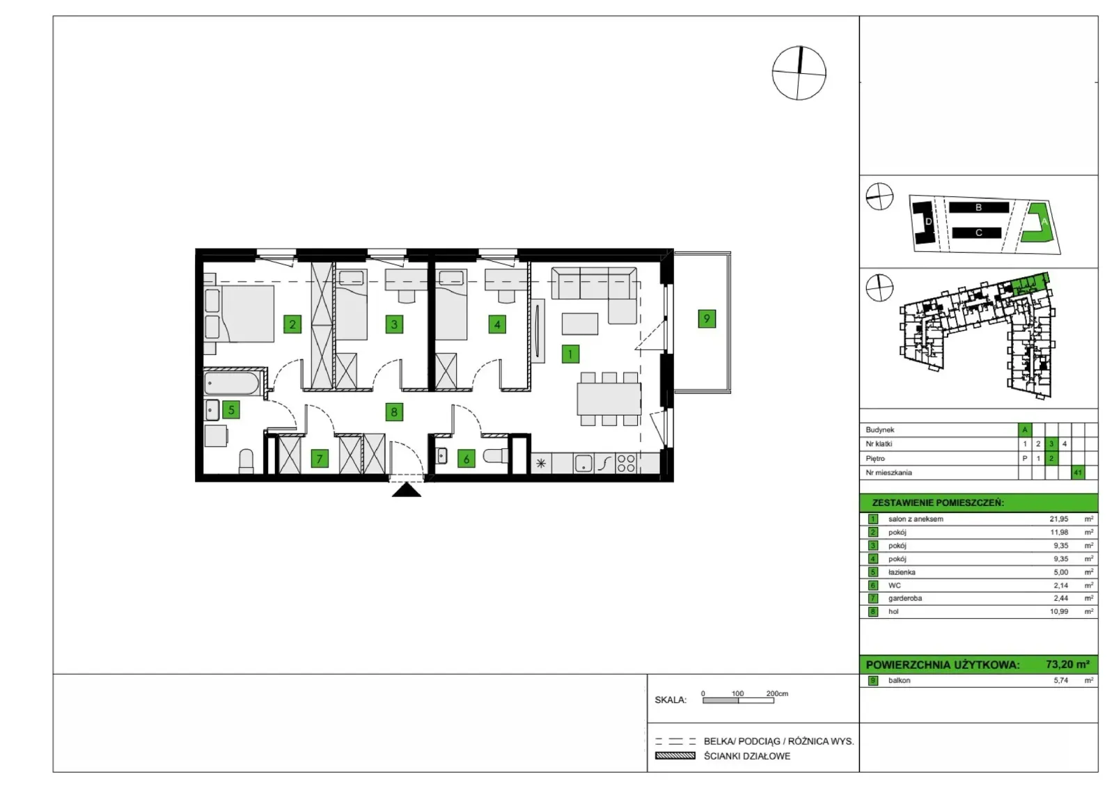 Floor plan: Apartment no. A41