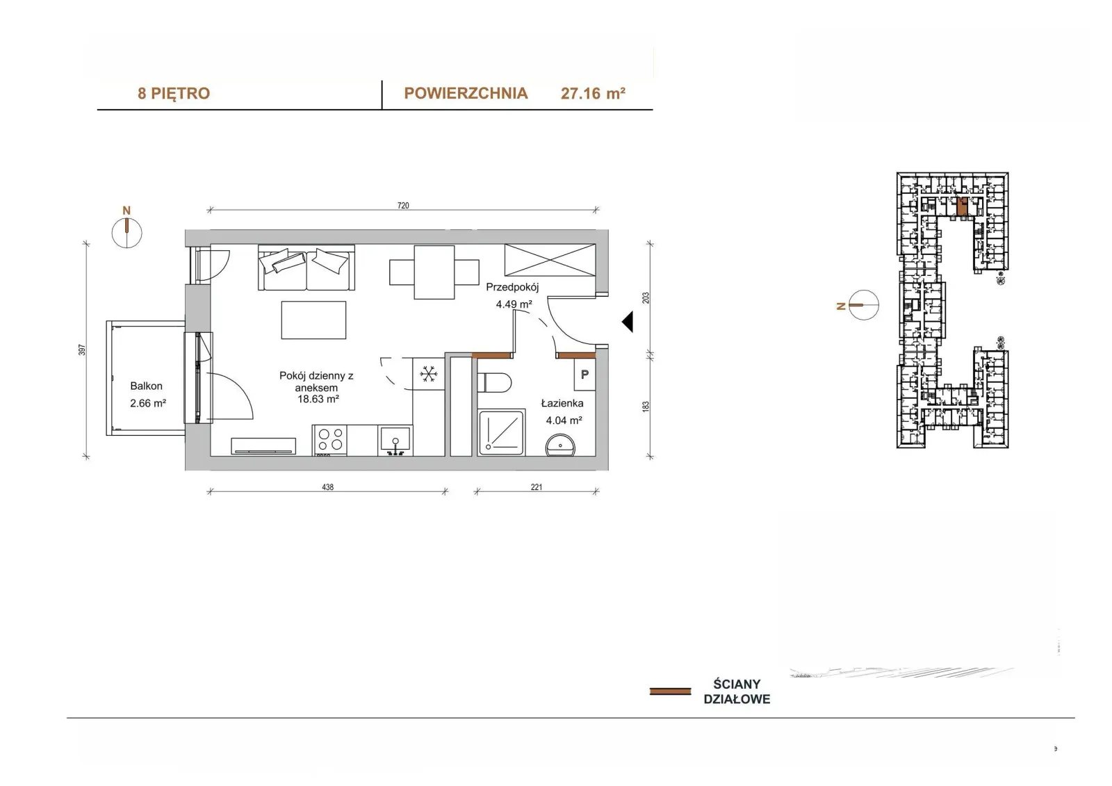 Floor plan: Apartment no. E/802