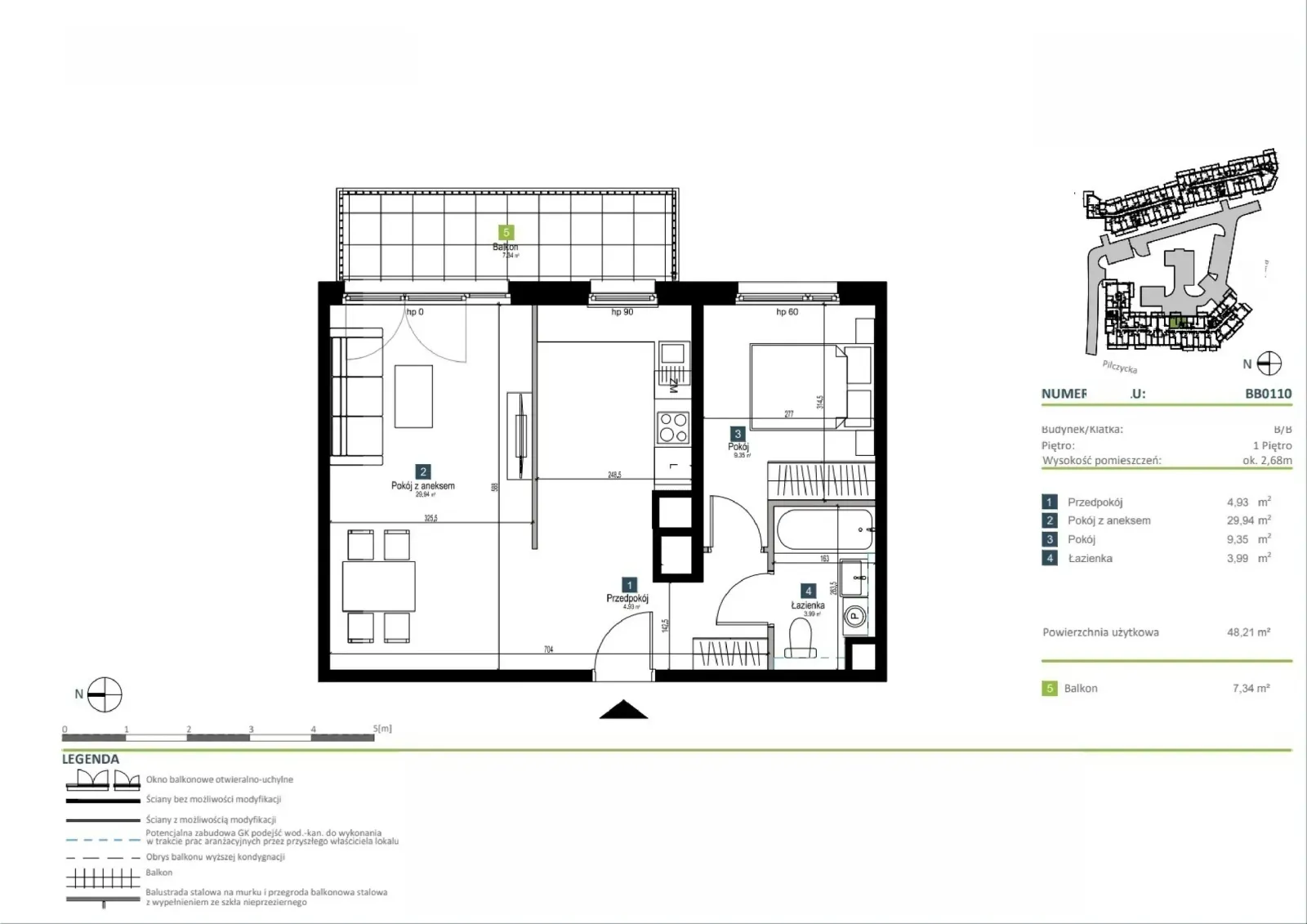Floor plan: Apartment no. BB0110