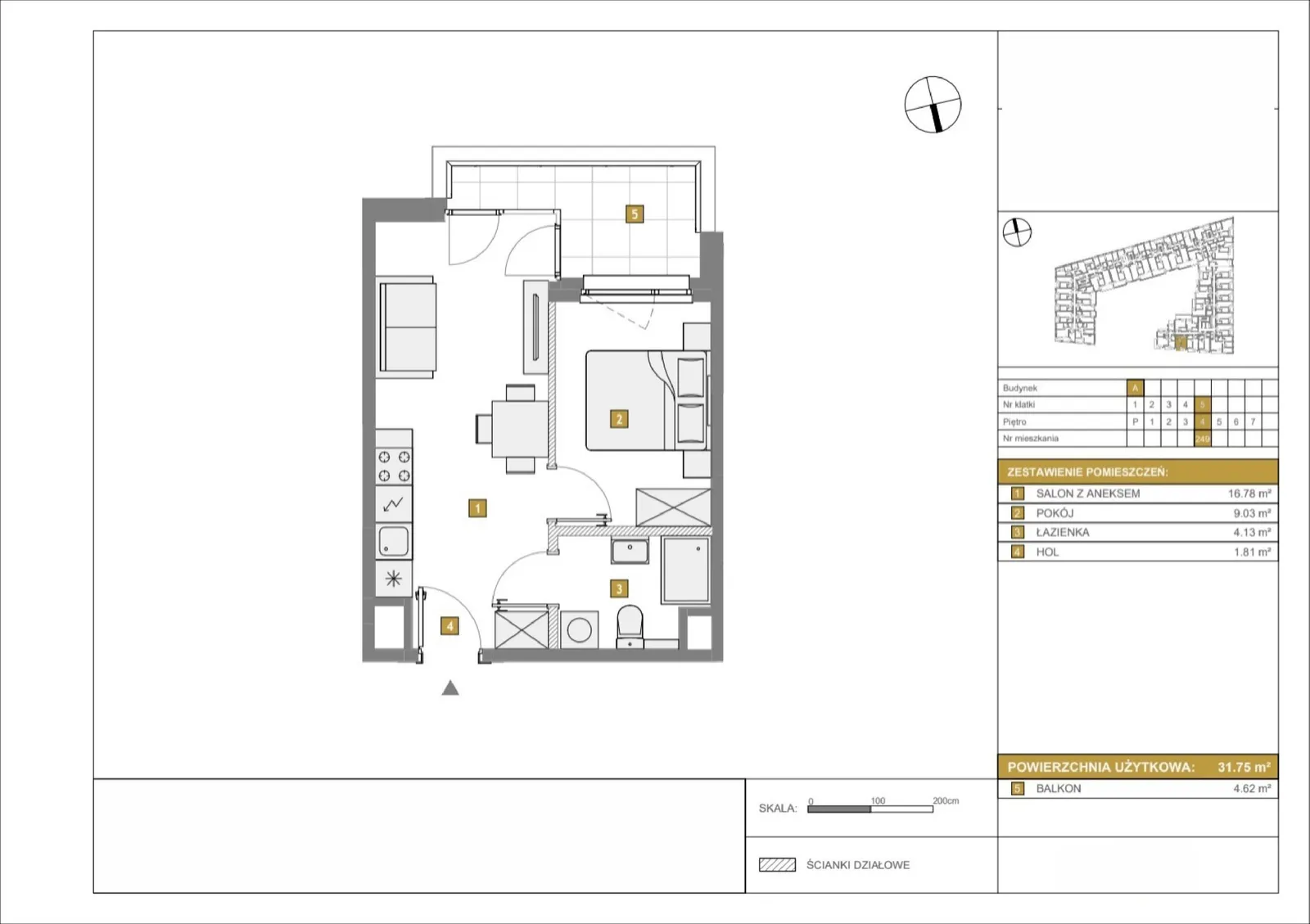 Floor plan: Apartment no. A249