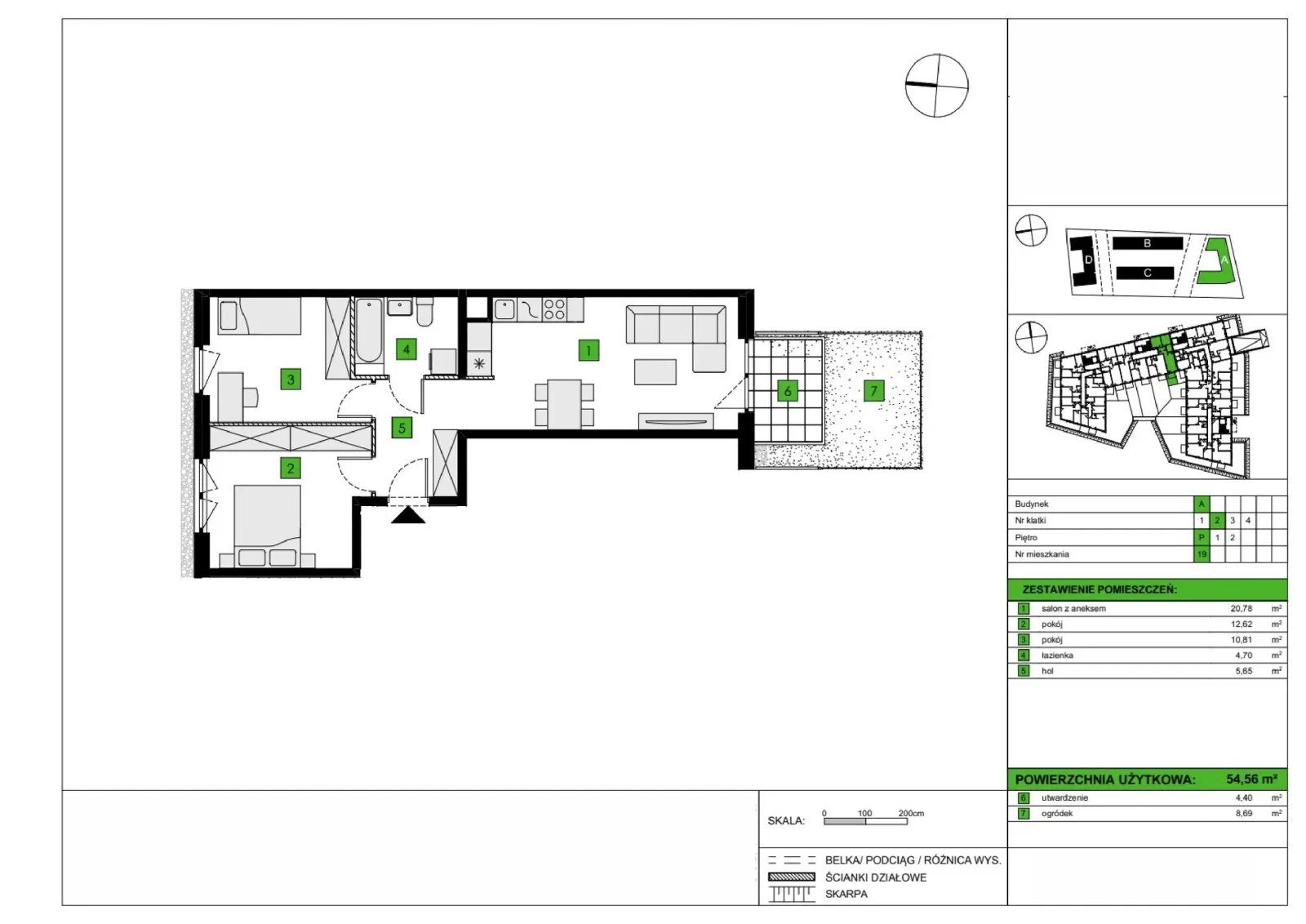 Floor plan: Apartment no. A19