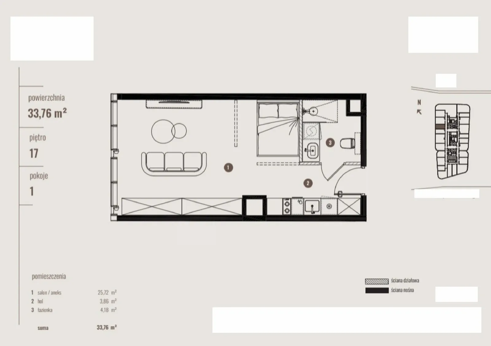Floor plan: Apartment no. B/17.20