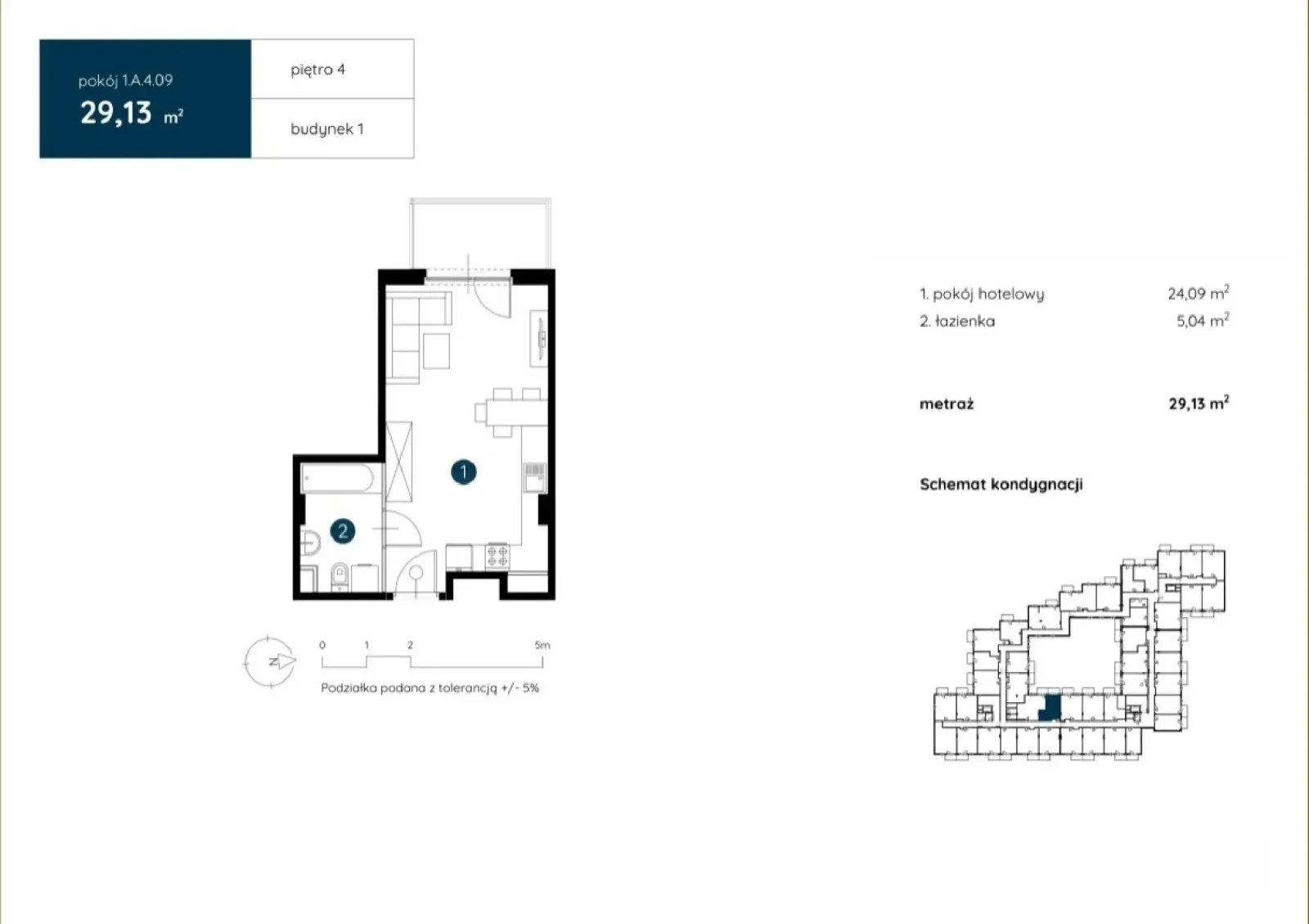 Floor plan: Apartment no. 1.A.4.09