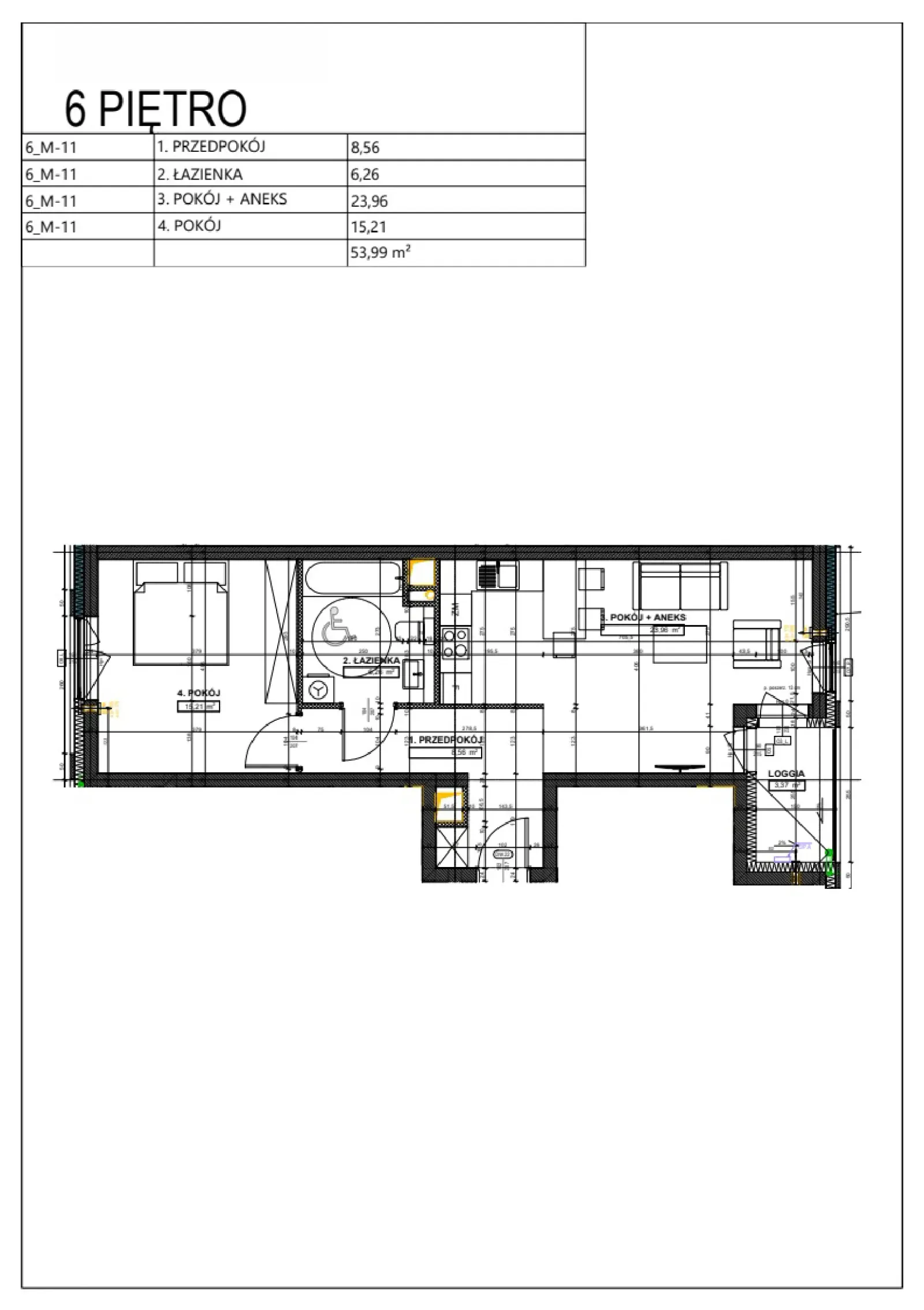 Floor plan: Apartment no. B66