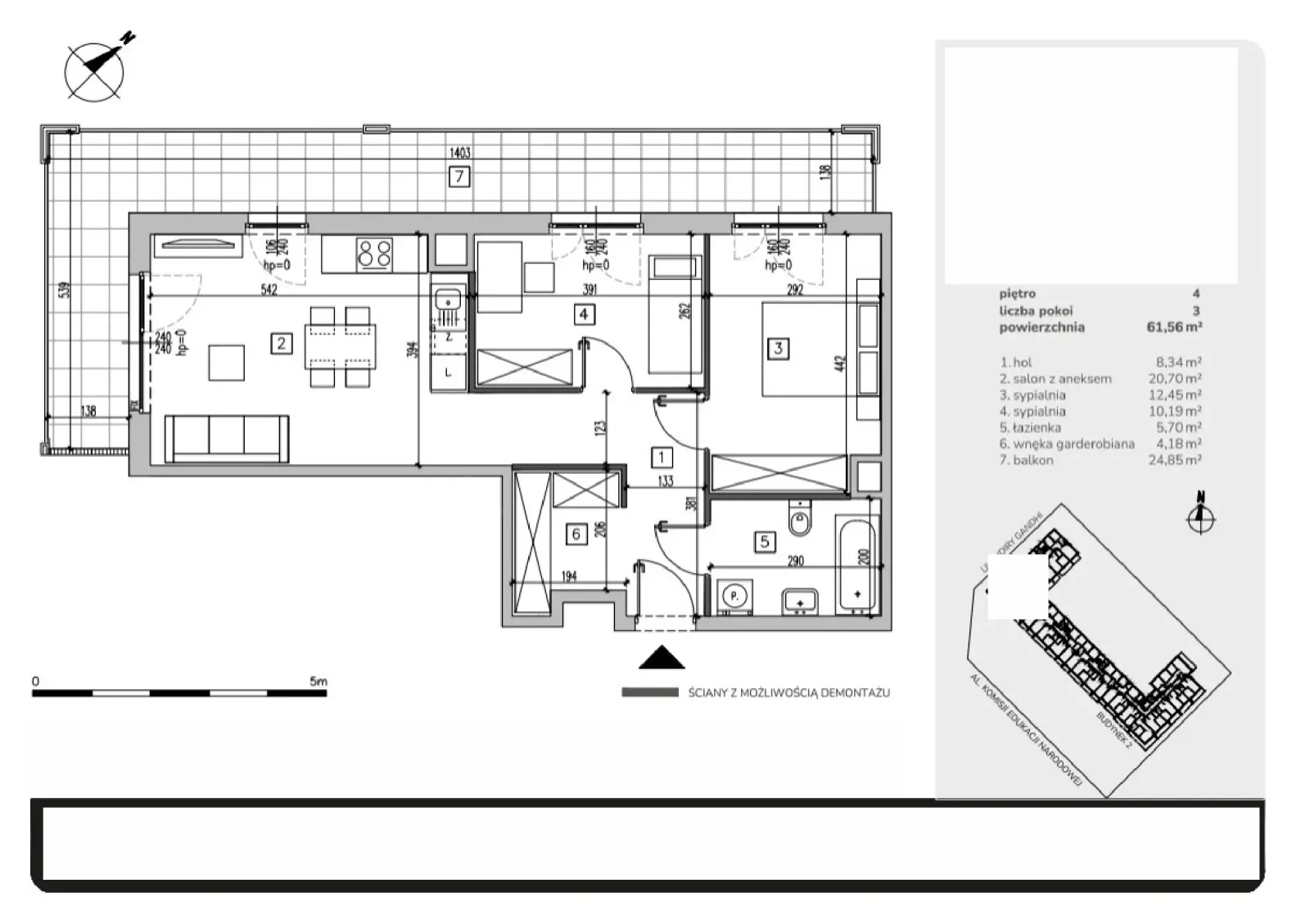 Floor plan: Apartment no. MB036