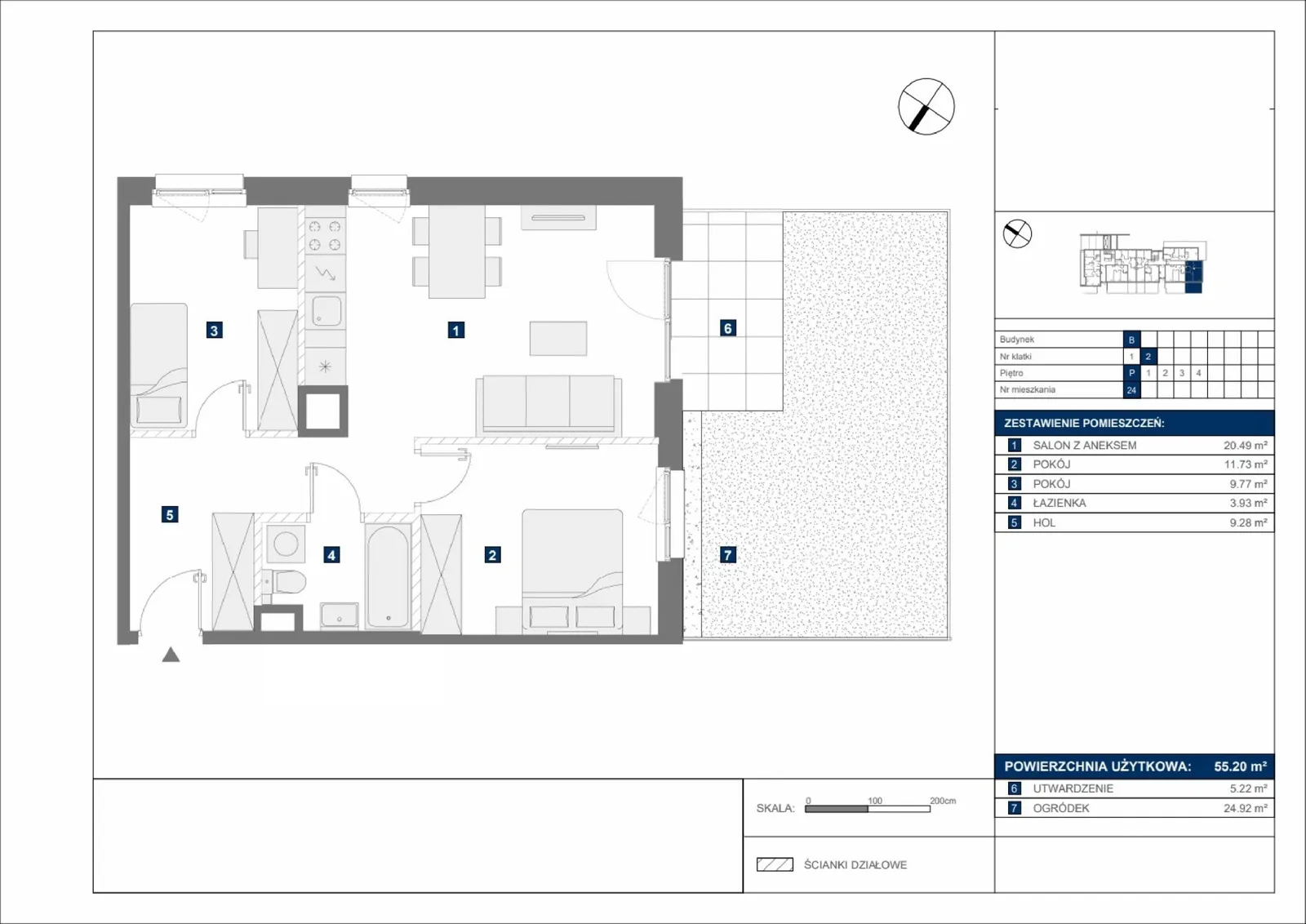 Планування: Квартира № B24