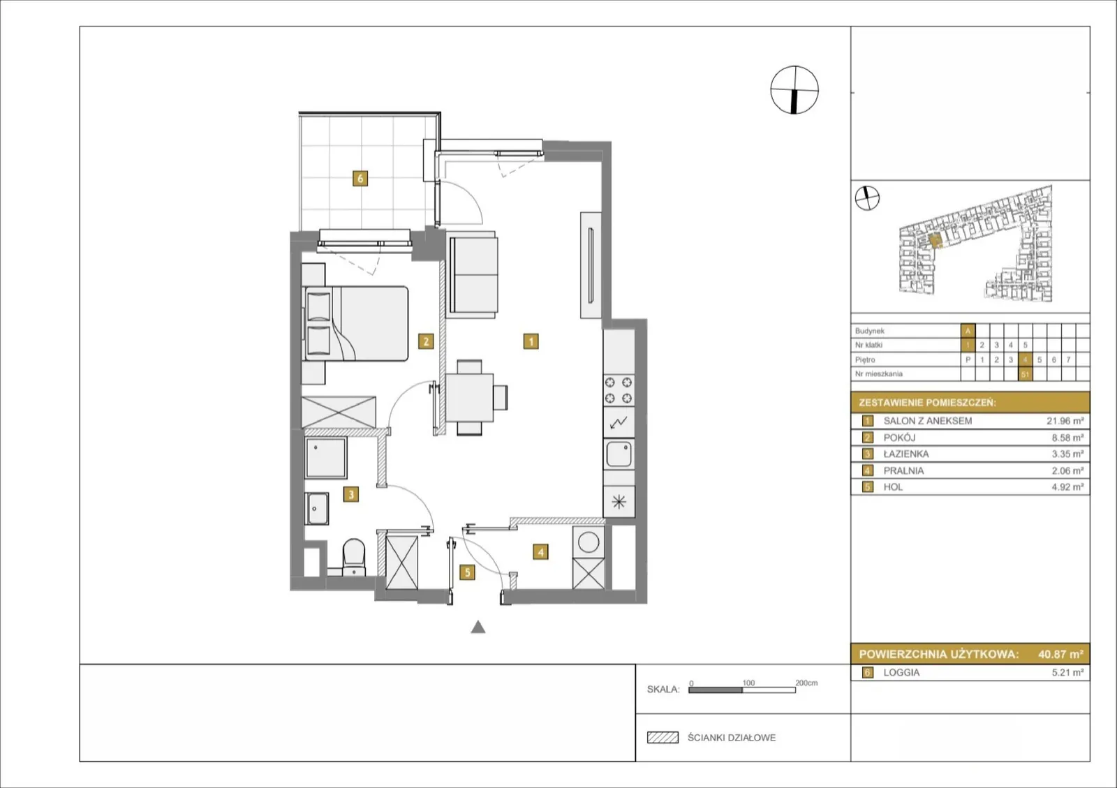 Floor plan: Apartment no. A51