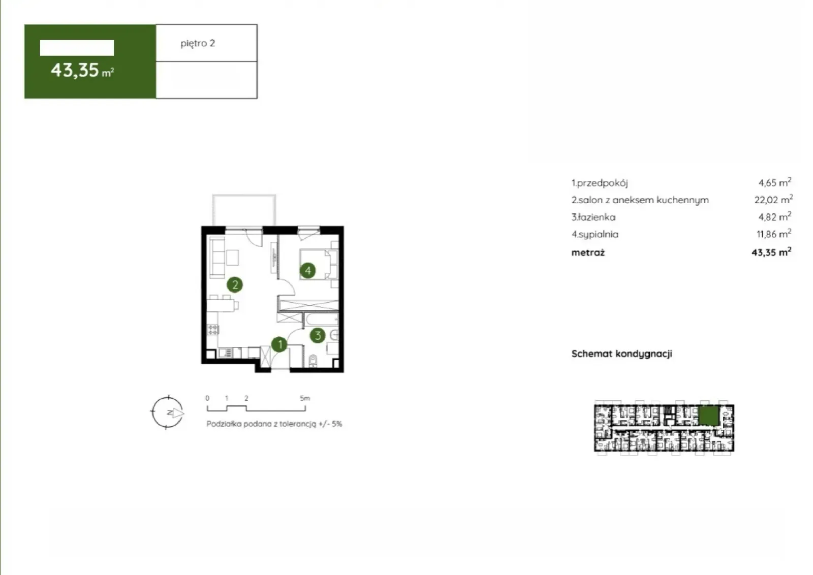 Floor plan: Apartment no. 2.B.2.02