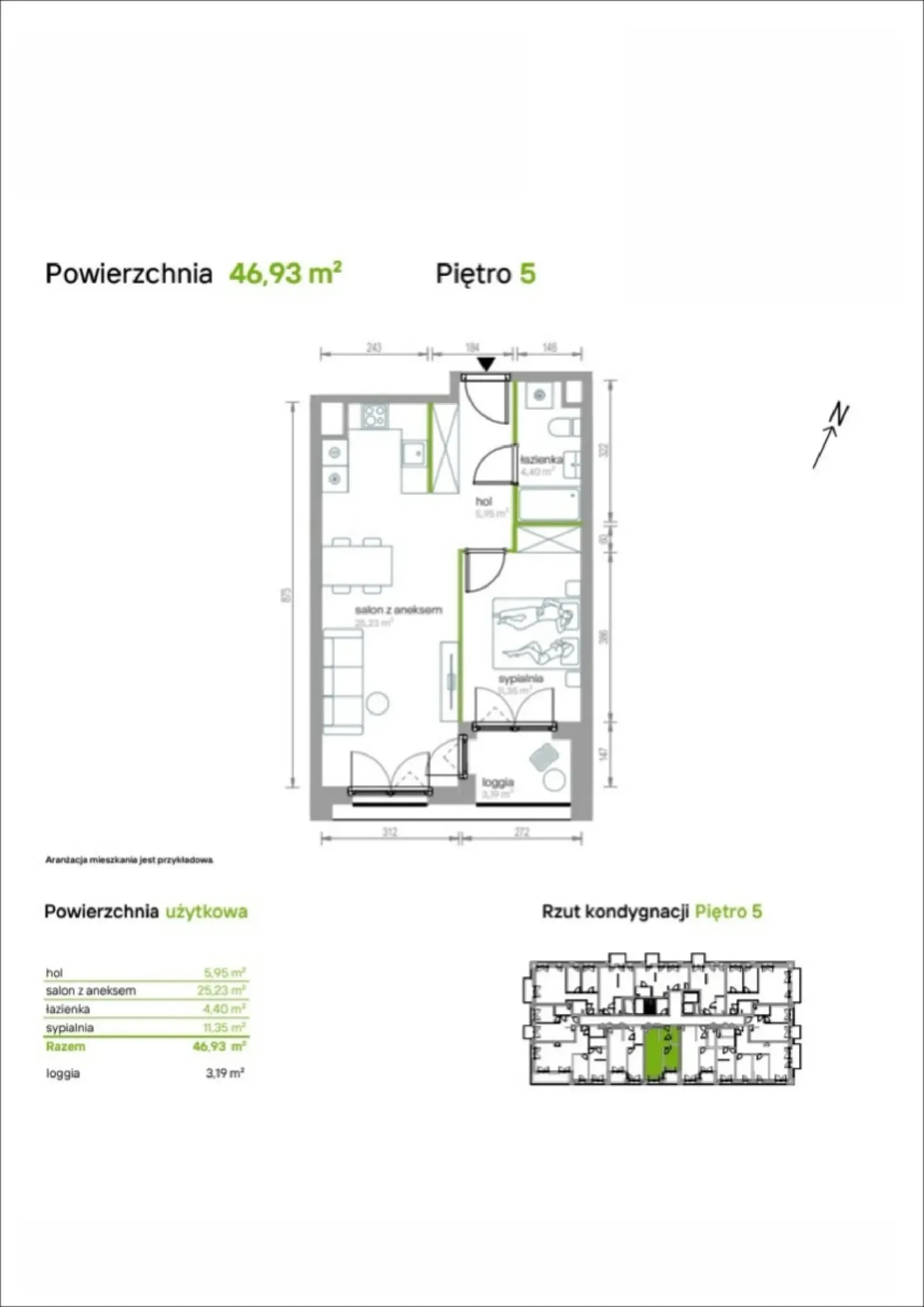 Floor plan: Apartment no. 5/A/03