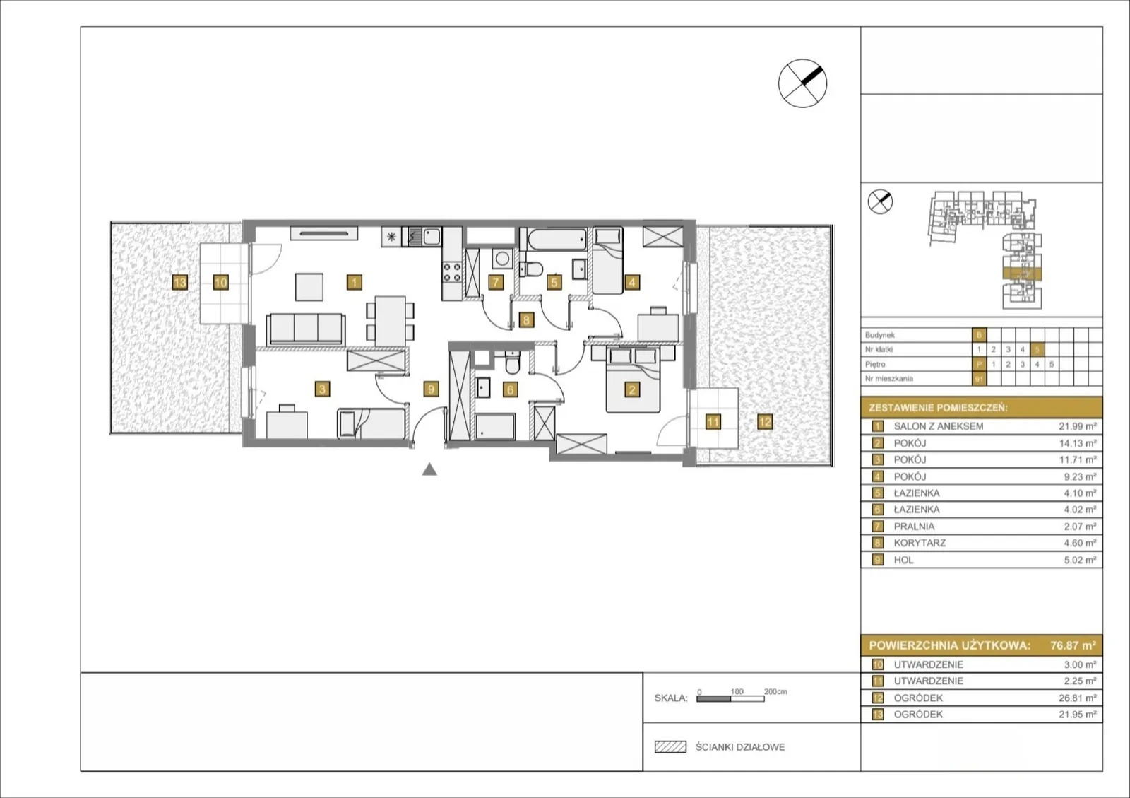 Floor plan: Apartment no. B91